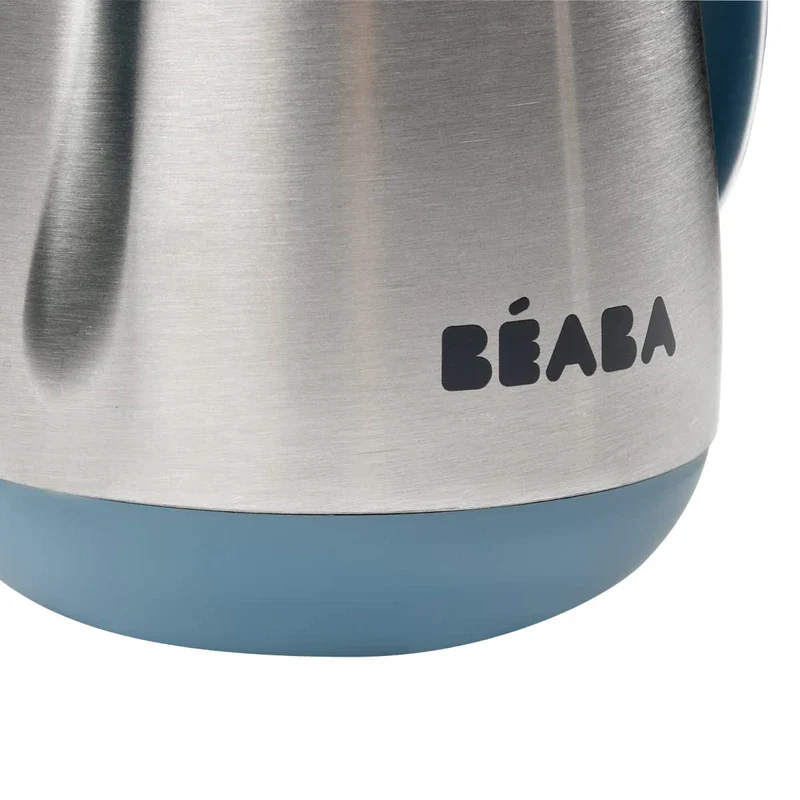 Beaba Stainless Steel Straw Sippy Cup, Insulated Toddler Cups Spill Proof with Removable Handles, Made with High Grade Stainless Steel, 8+ Months, 8.5 oz, (Rain) - Image 4