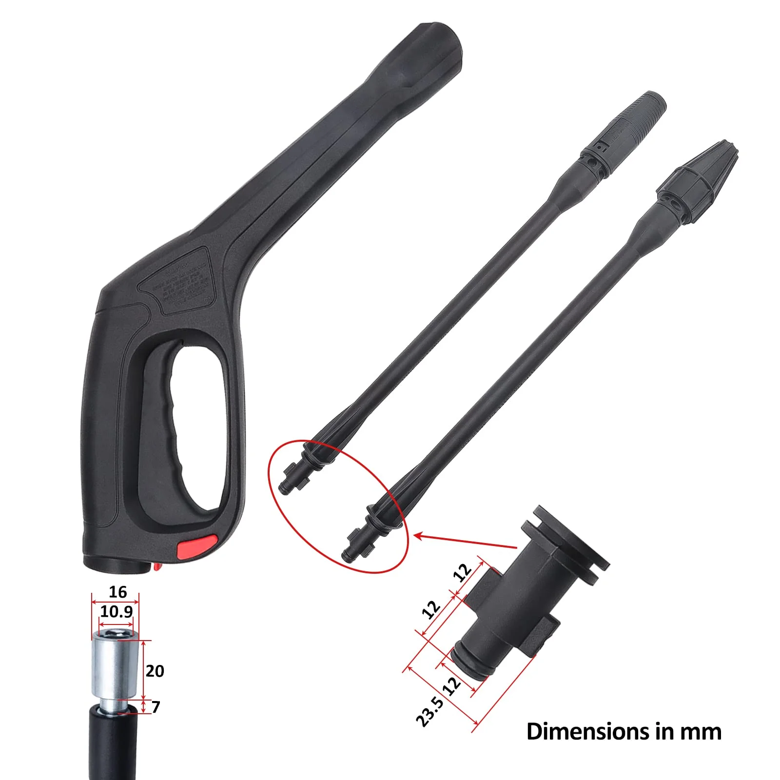 Bear Force High Pressure Water Spray Gun Wand Nozzle, Replacement Pressure Washer Gun Compatible with Portland Pulsar Powerwasher TaskForce TaskMaster ShopForce Electric Pressure Washers - Image 8