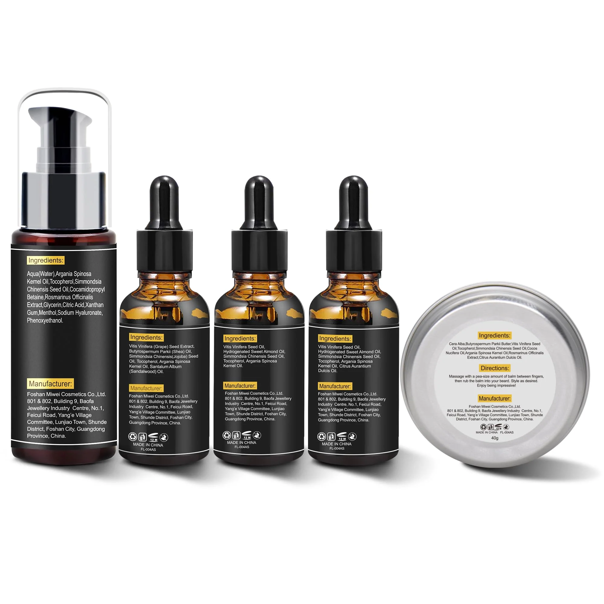 Beard Kit for Men Grooming & Care W/3 Pack Beard Oil, Wash, Balm, Comb, Brush, Scissors,Anniversary Valentines Birthday Fathers Gifts Idea for Husband Him Boyfriend Dad Men Christmas Stocking Stuffers - Image 2