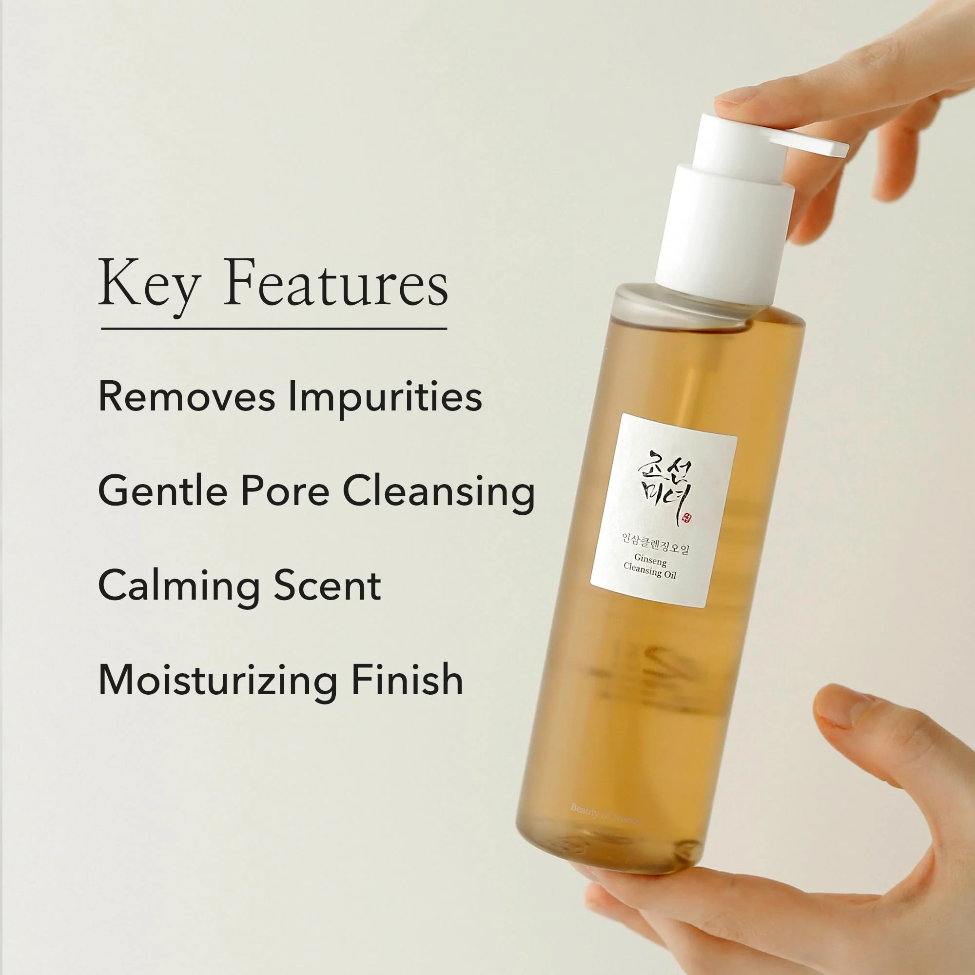 Beauty of Joseon Ginseng Cleansing Oil Waterproof Makeup Remover for Sensitive, Acne-Prone Facial Skin. Korean Skin Care for Men and Women, 210ml, 7.1 fl.oz - Image 6