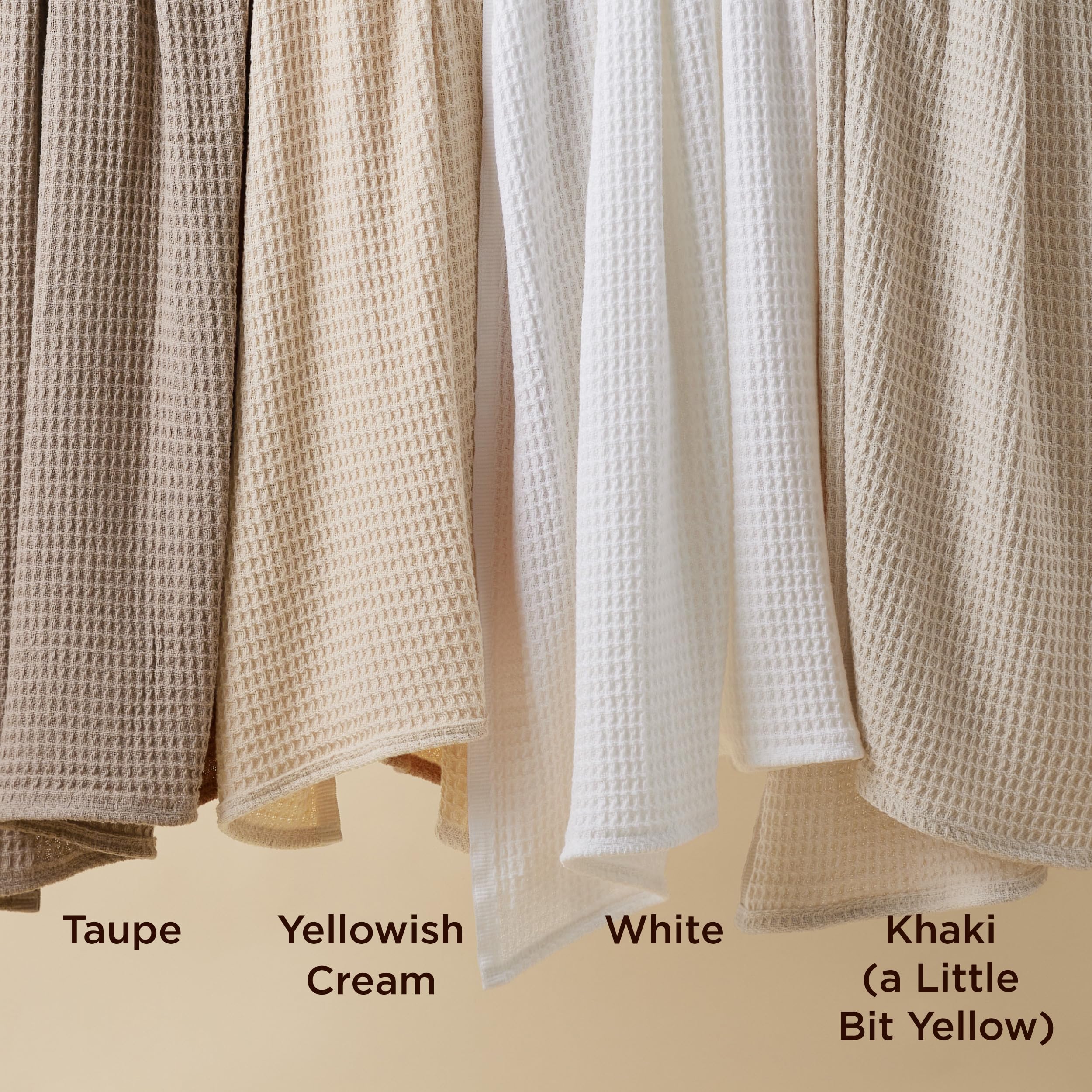 Bedsure Gentlesoft 100% Cotton Blanket Queen Size for Bed - Breathable and Soft, Thick Cozy Waffle Weave Christmas Blanket Gift for Women, White, 90x90 Inches - Image 3