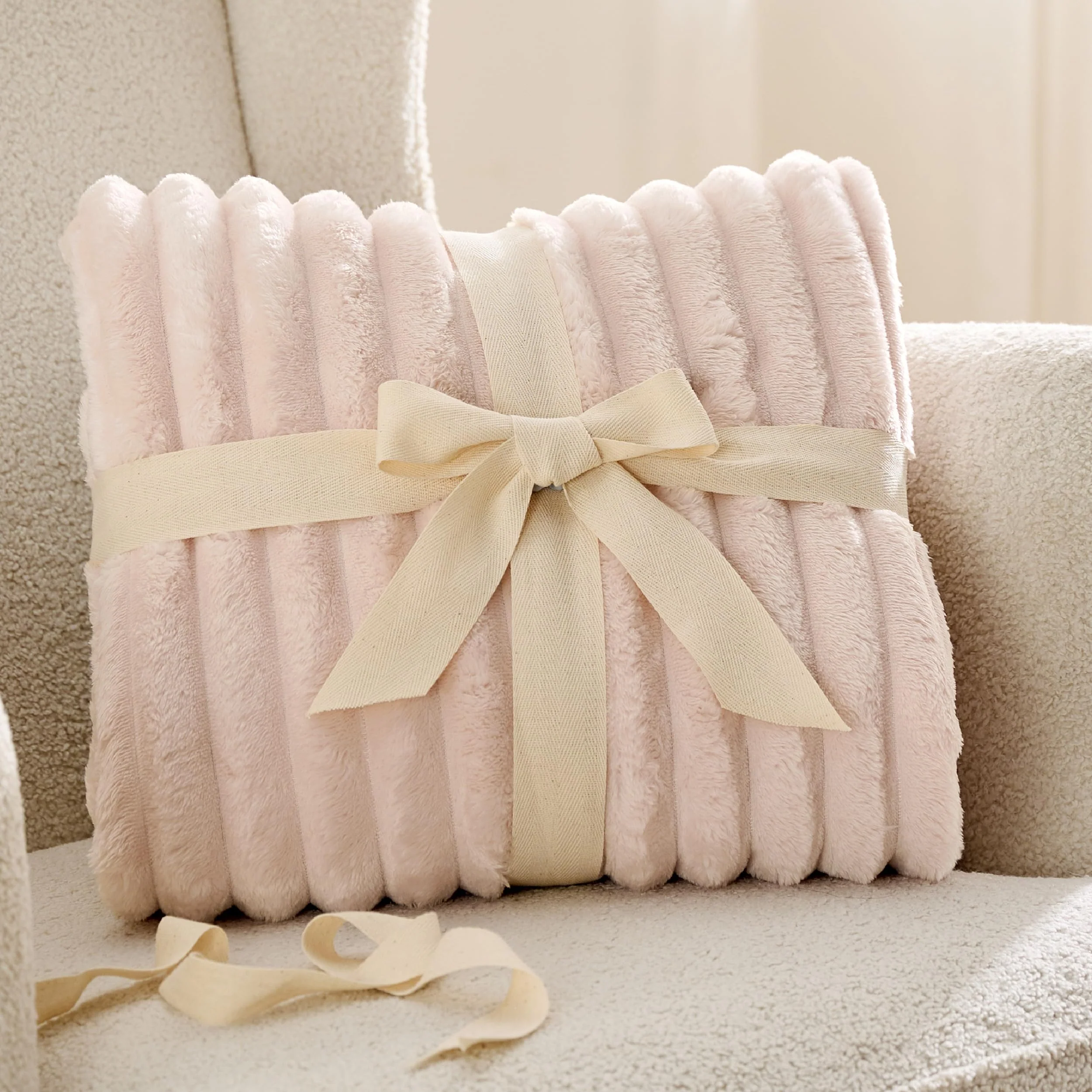 Bedsure GentleSoft Pink Throw Blanket for Couch - Cozy Soft Blankets for Women, Cute Small Fleece Throws for Girls, Pink Halloween Christmas Decor Gifts for Home Room, Crystal Pink, 50x60 Inches - Image 3