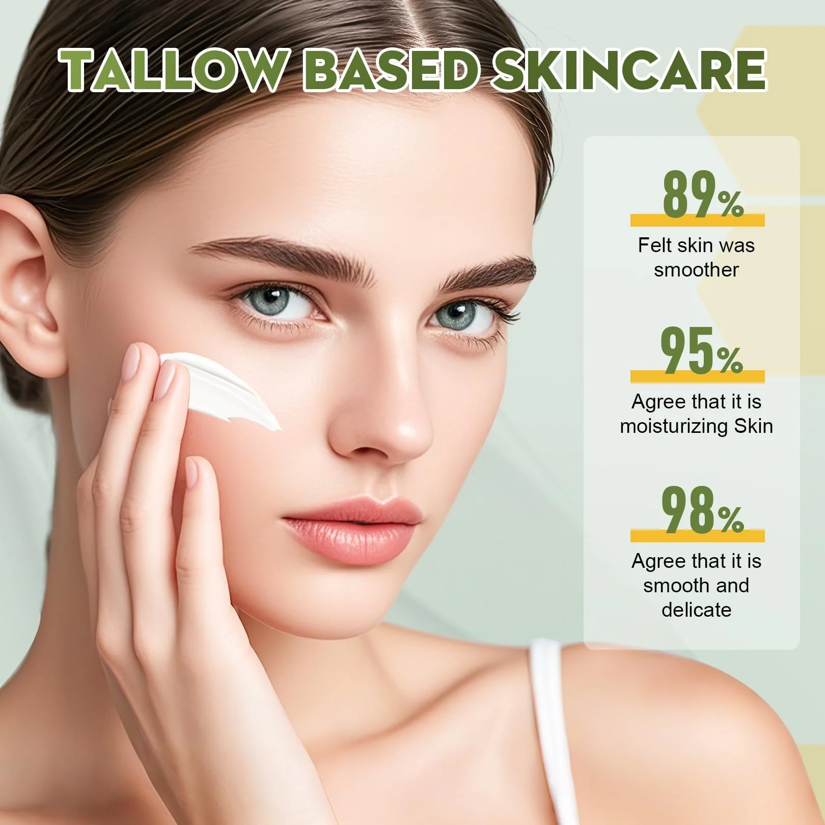 Beef Tallow for Skin,Organic Whipped Beef Tallow Face Moisturizer with Raw Honey and Beeswax,Natural Grass Fed Tallow and Honey Balm,Moisturizer for Face,Body&Sensitive Skin,Light Scented (4.23OZ) - Image 2