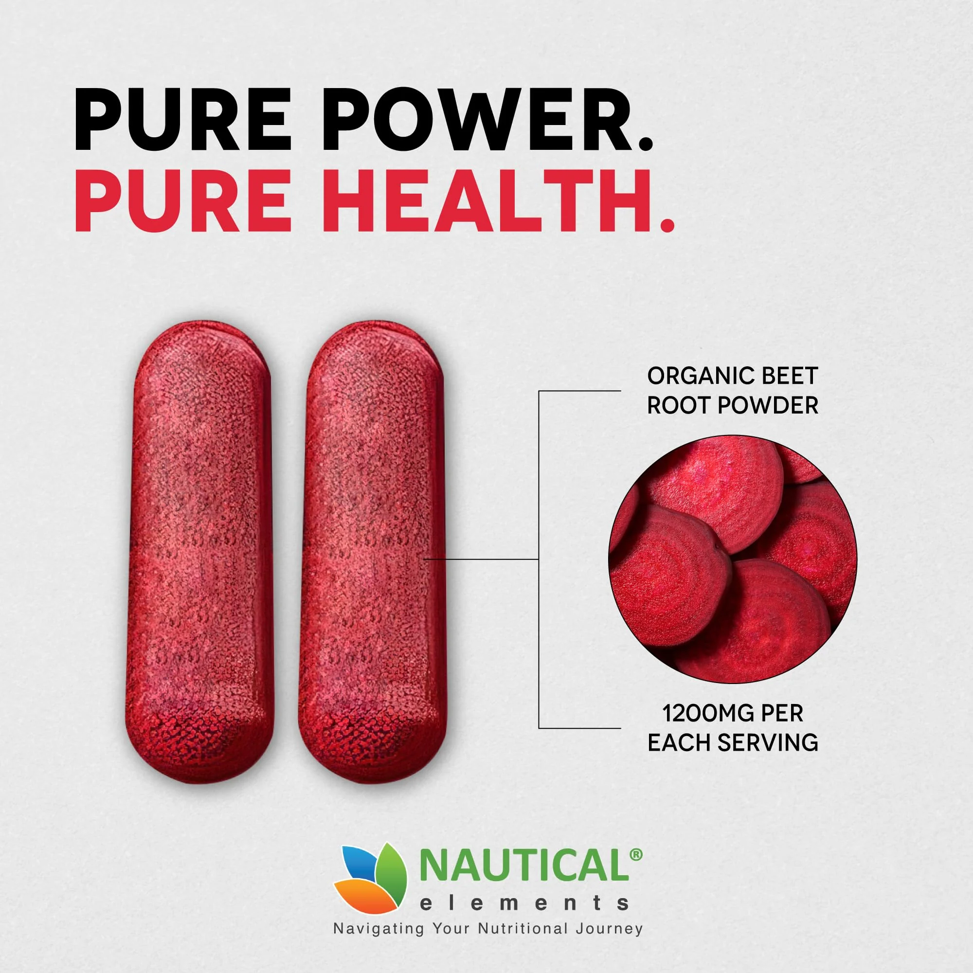 Beet Root Capsules - 1200mg Per Serving - 60 Beet Root Powder Capsules - Beetroot Powder Supports Blood Pressure, Athletic Performance, Digestive, Immune System (Pure, Non-GMO & Gluten Free - Image 2