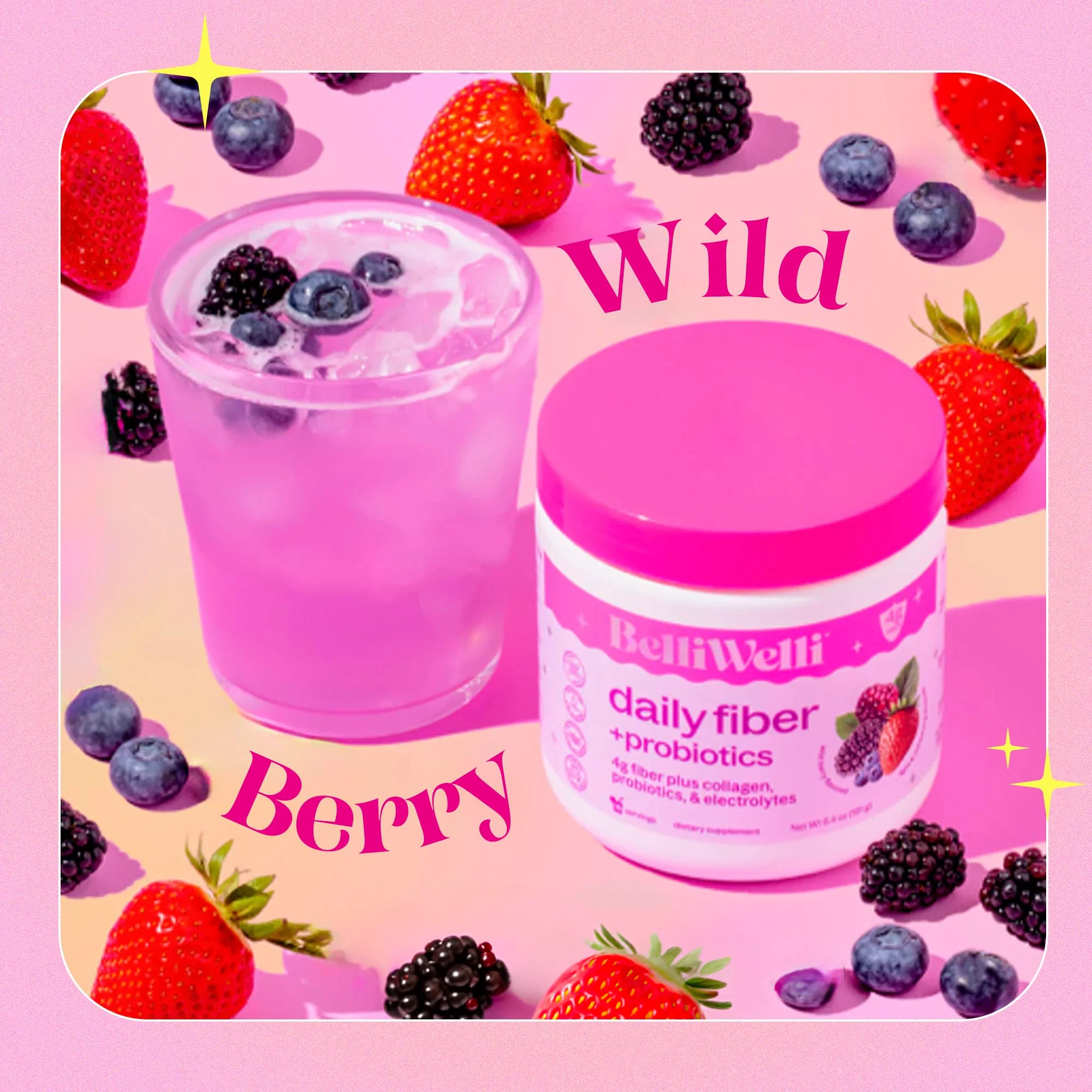 Belli Welli Fiber Supplement for Women & Men – Premium Daily Fiber Powder from Organic Acacia with Added Collagen, Electrolytes & Probiotics – No Bloat, Constipation & Gut Health Support (Wild Berry) - Image 7