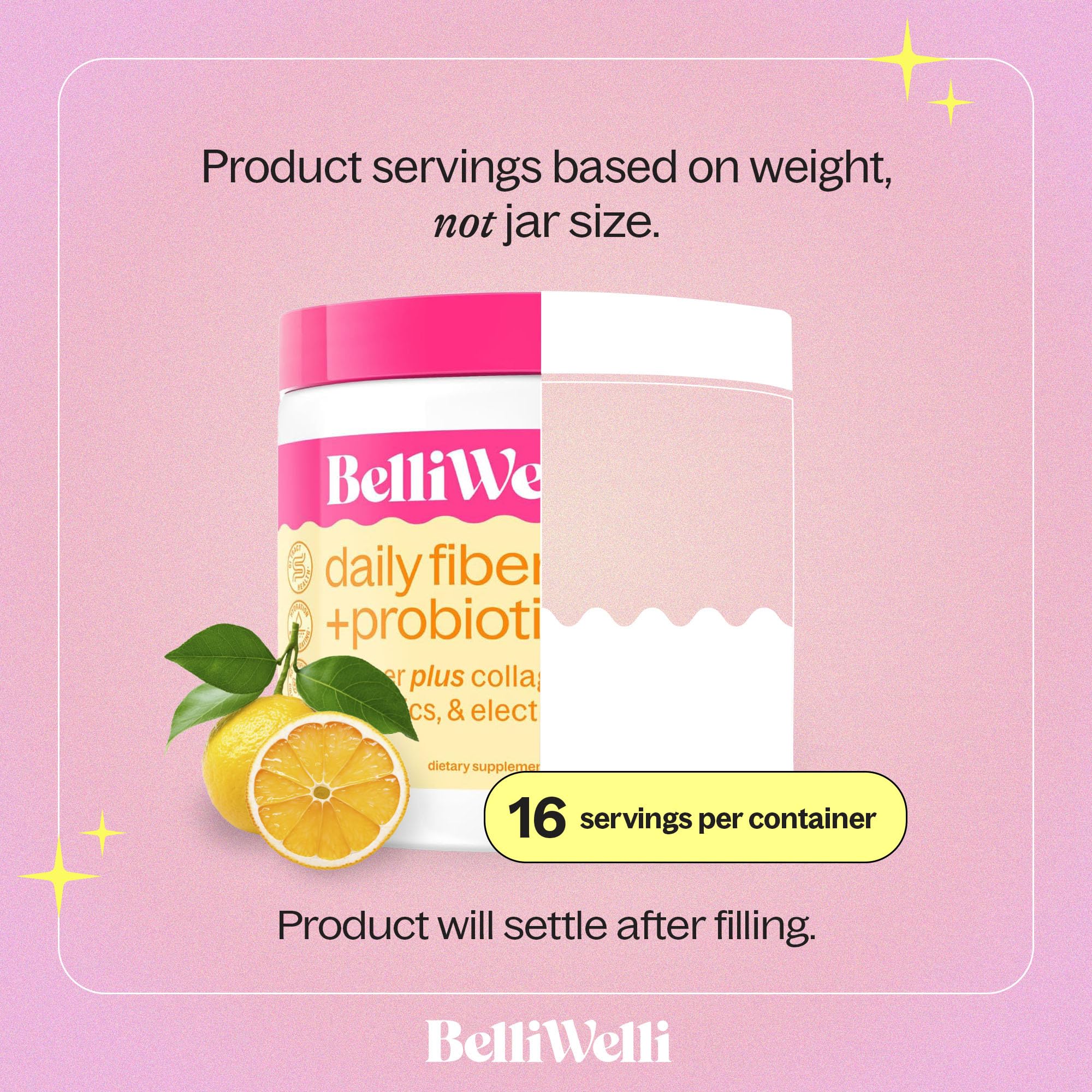 BelliWelli Fiber Supplement for Women & Men – Premium Daily Fiber Powder from Organic Acacia with Added Collagen, Electrolytes & Probiotics – No Bloat, Constipation & Gut Health Support (Orange Yuzu) - Image 2