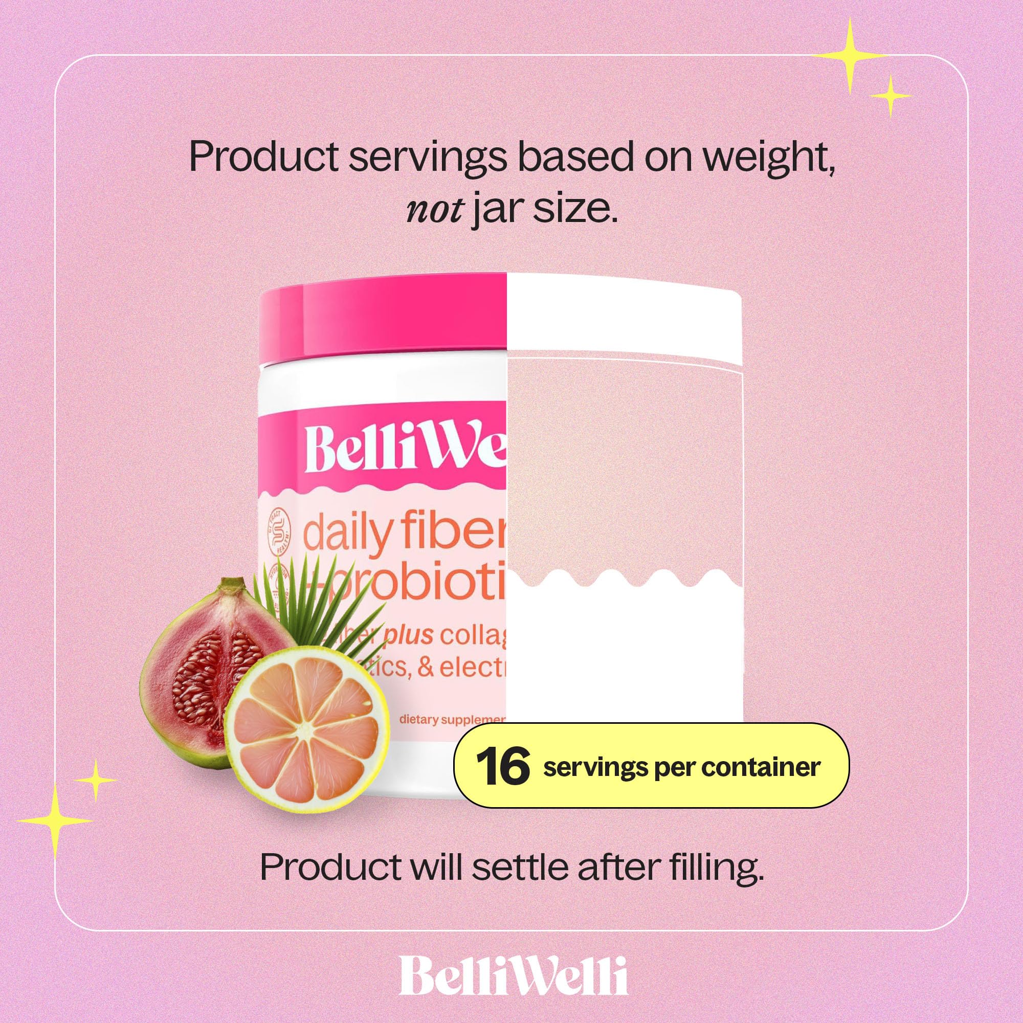 BelliWelli Fiber Supplement for Women & Men – Premium Daily Fiber Powder from Organic Acacia with Added Collagen, Electrolytes & Probiotics – No Bloat, Constipation & Gut Health Support (Tropical) - Image 4