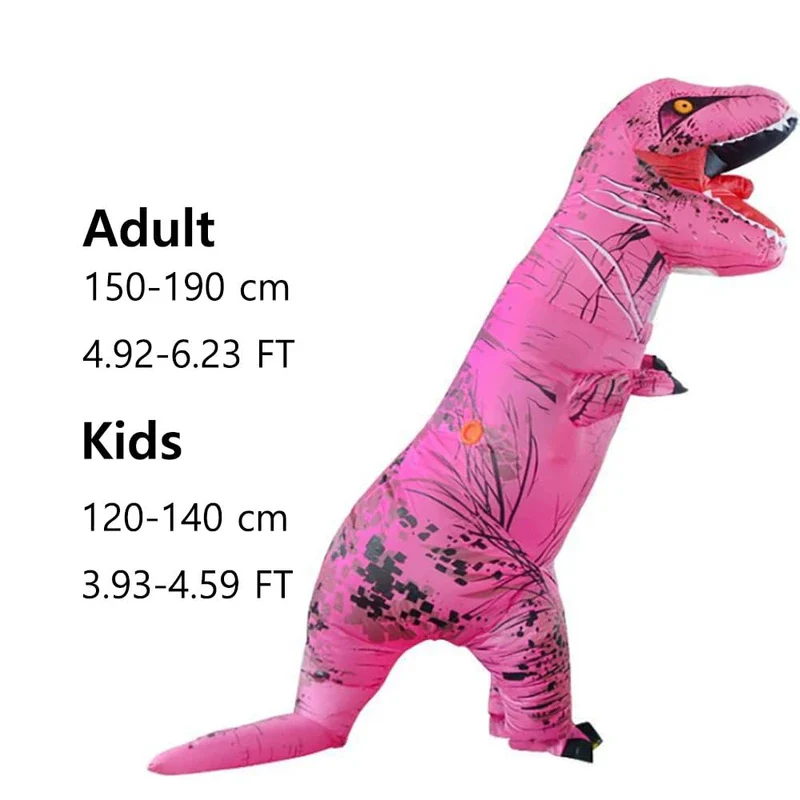 Bemuiz Funny Inflatable Dinosaur Costume for Kids,Blow Up Dinosaur Costume for Halloween Cosplay Party (3.9-4.9ft) - Image 2