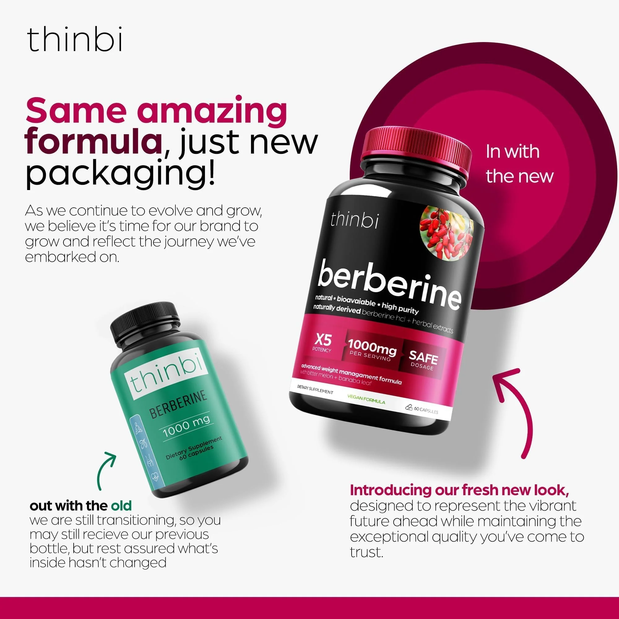 Berberine Supplement 1000mg Potent Botanical Capsules for Weight Management with Bitter Melon and Banaba Leaf - HCl from Barberry Extract- 30 Servings - Image 6