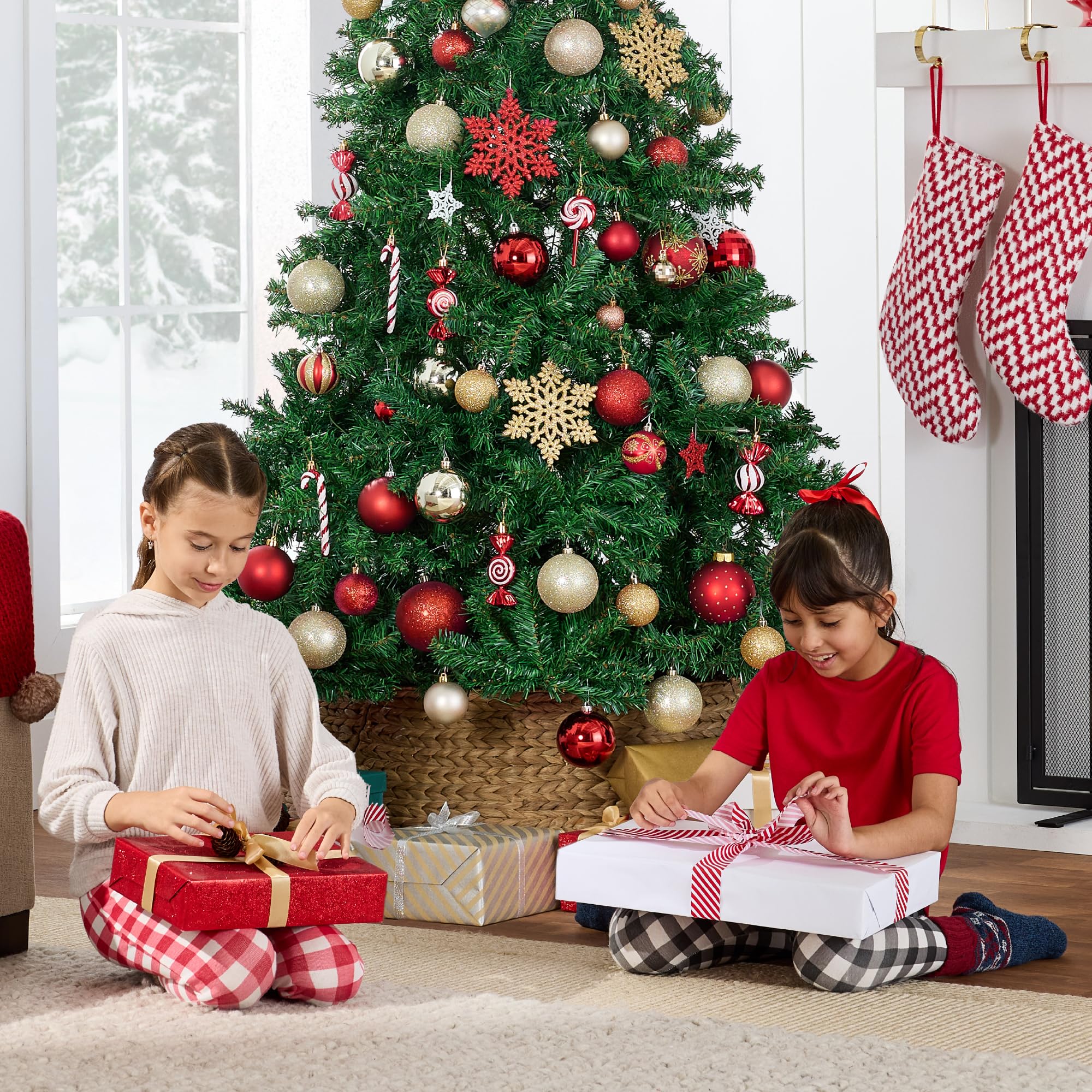 Best Choice Products Artificial Christmas Tree, 6ft Premium Unlit Hinged Design, Dense Branches Realistic Holiday Décor w/Easy Assembly, Base - Image 5