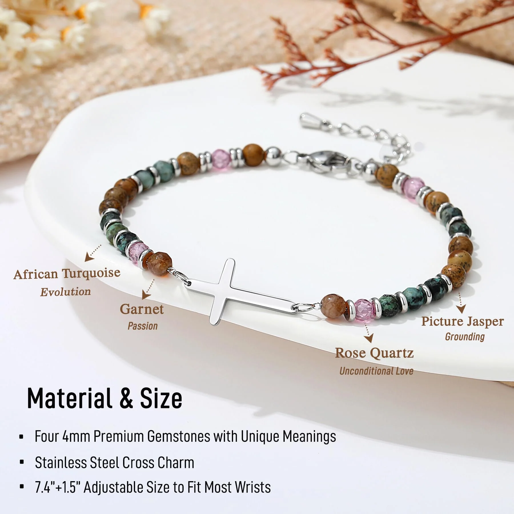Best Friend Friendship Gifts for Women, Stocking Stuffers for Women Teens 2025, Christian Cross Bracelet Jewelry, Friendship Bracelets, Friend Birthday Christmas Gift for Woman - Image 6