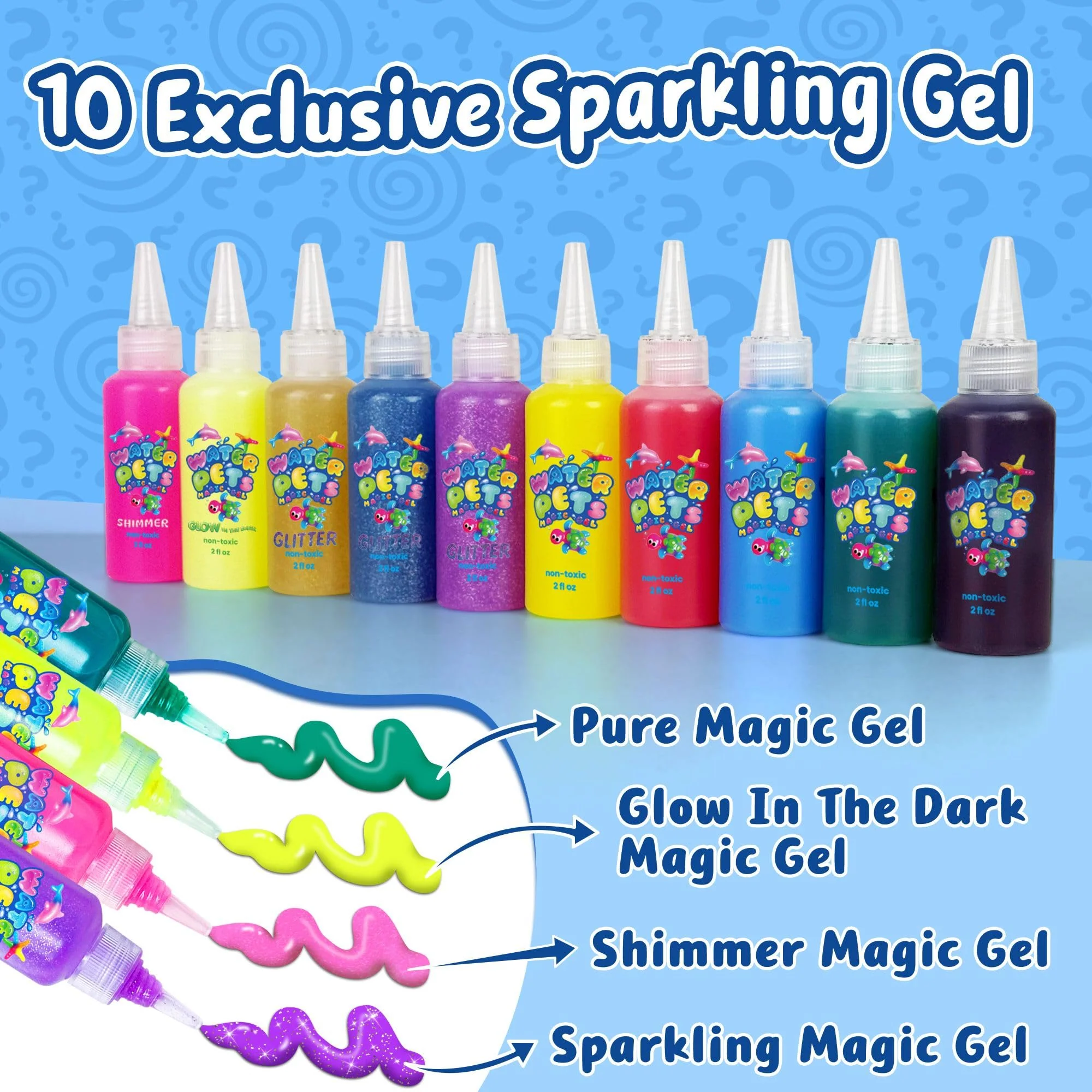 BFFPOSI Magic Water Elf Toy Kit - Fun Growing Magic Gel Water Pets, Craft Kits, Art and Crafts for Kids Ages 4-8-12, Toys for Kids Boys and Girls 4 5 6 7 8 9 10 11 12, Birthday & Christmas Gifts - Image 2