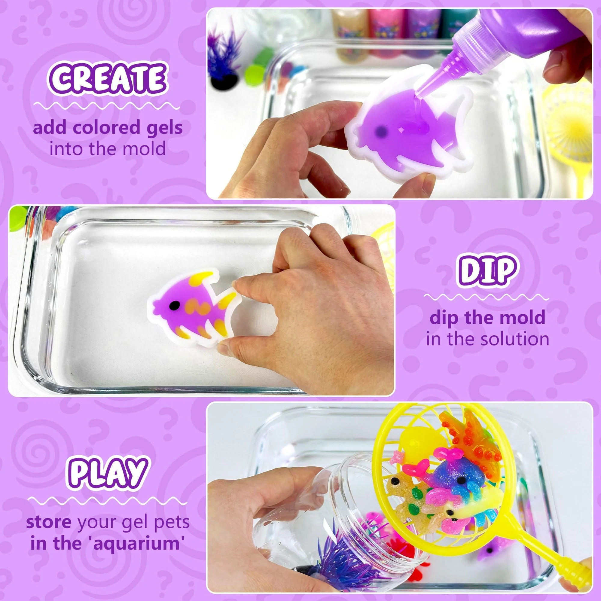 BFFPOSI Magic Water Elf Toy Kit - Fun Growing Magic Gel Water Pets, Craft Kits, Art and Crafts for Kids Ages 4-8-12, Toys for Kids Boys and Girls 4 5 6 7 8 9 10 11 12, Birthday & Christmas Gifts - Image 4