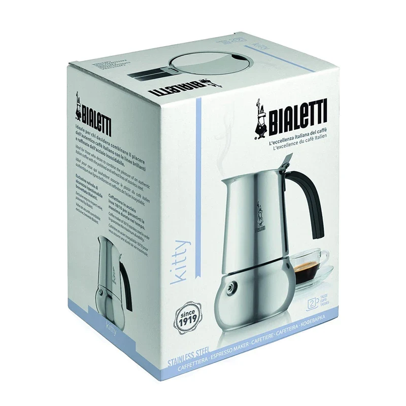 Bialetti Kitty 6 Tassen silber Espressokocher Edelstahl - Image 3