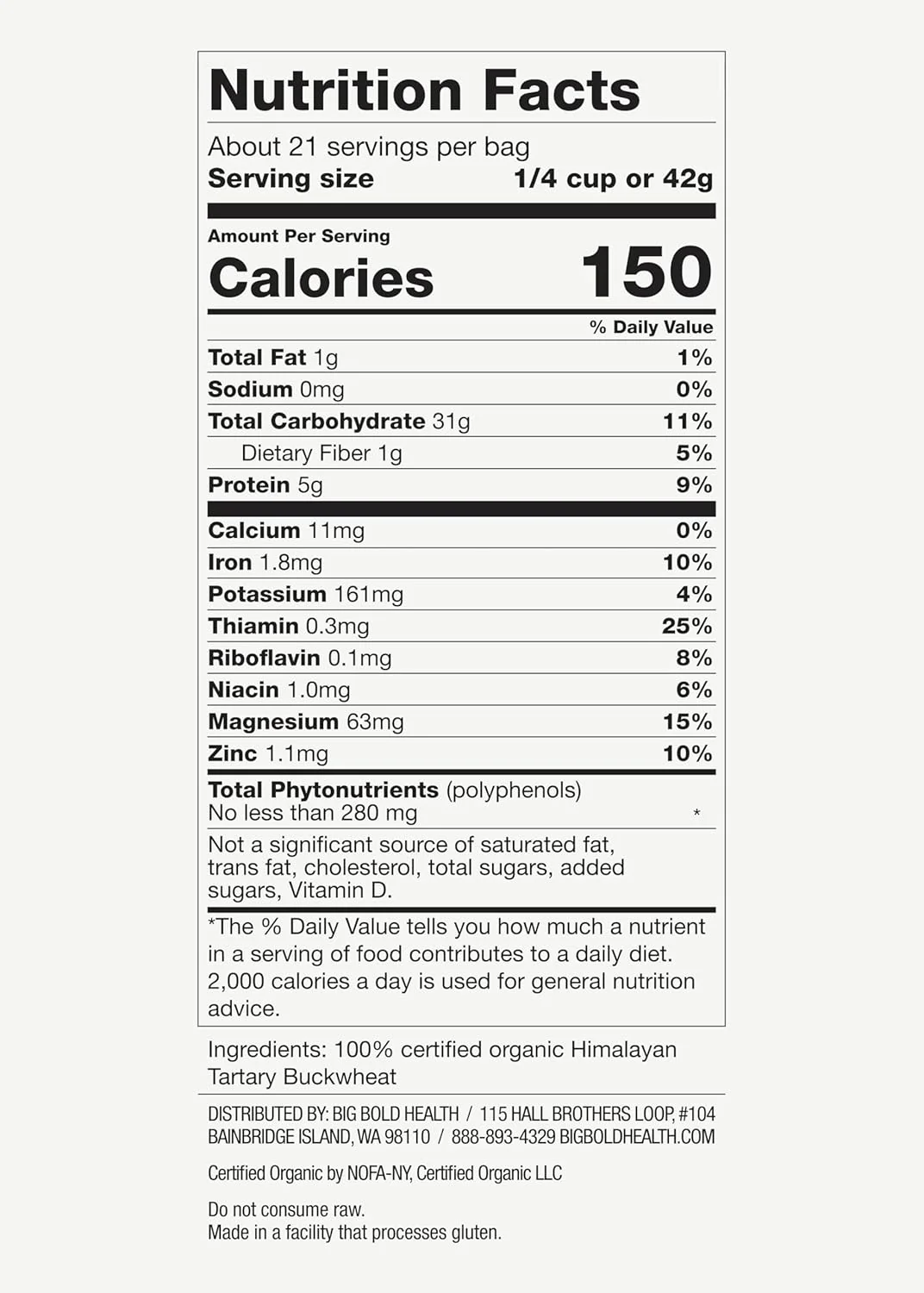 Big Bold Health Himalayan Tartary Buckwheat (HTB) Super Nutrition Flour, Gluten-Free Flour Alternative for Baking, All-Purpose Flour, Certified Organic, Non-GMO, and Kosher - Image 2