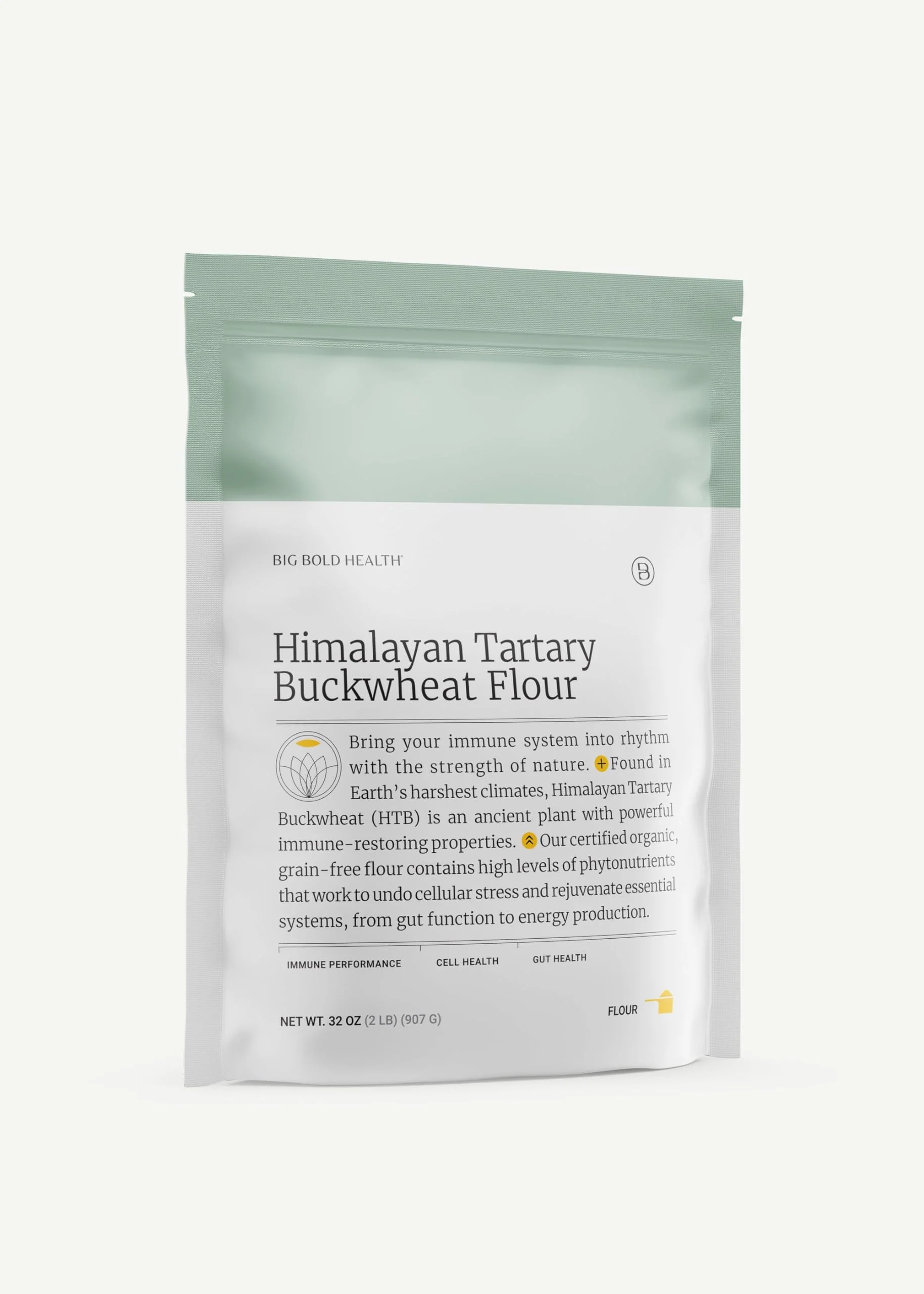 Big Bold Health Himalayan Tartary Buckwheat (HTB) Super Nutrition, Gluten-Free Flour Alternative for Baking. Certified Organic, Non-GMO, and Kosher