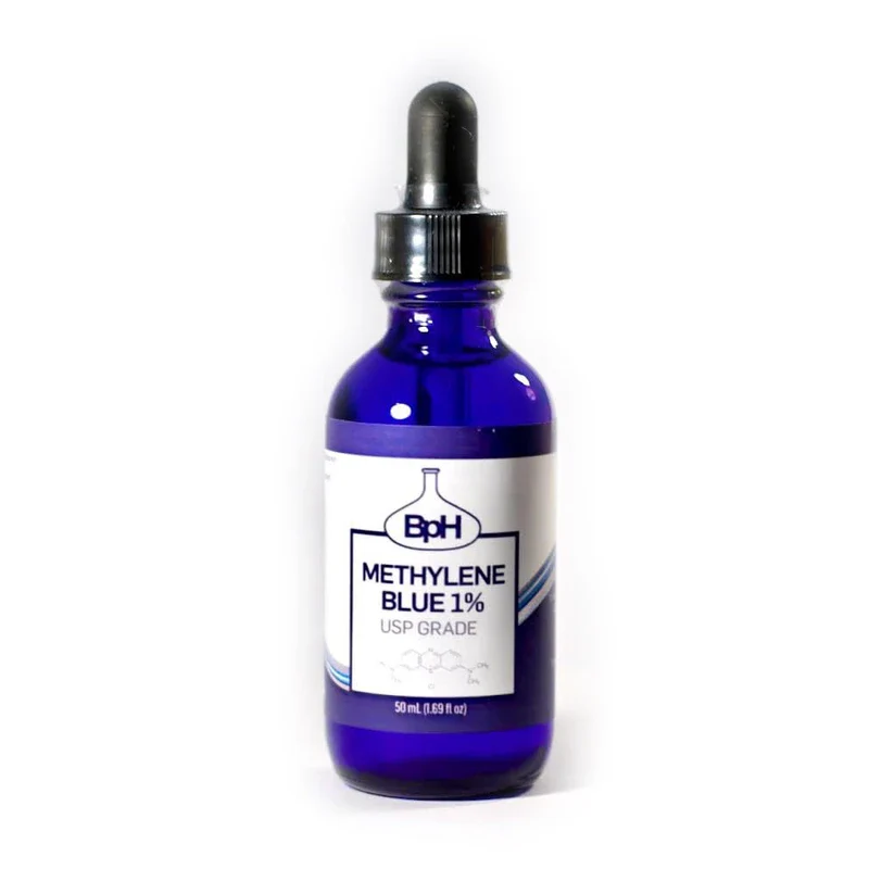 Biopharm Methylene Blue, 1% USP (Pharmaceutical) Grade, 50 mL (1.69 fl oz) Glass; 3rd Party Tested