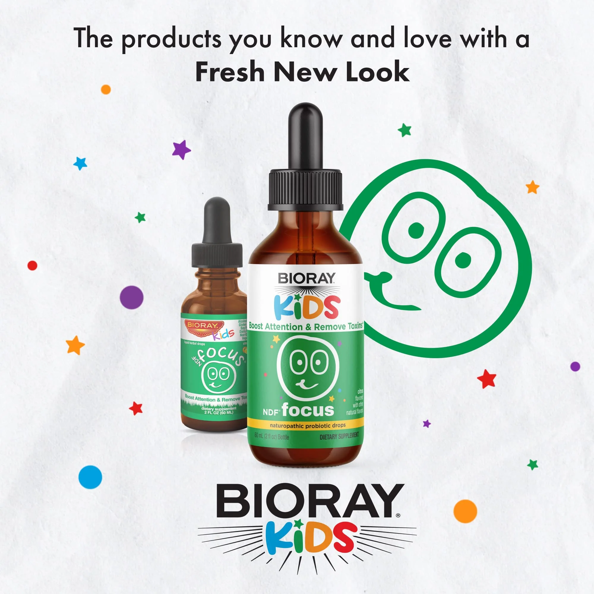 BIORAY Kids NDF Focus, Citrus - 2 fl oz - Supports Cognitive Function, Enhances Clarity & Promotes Steady Energy Levels - Non-GMO, Vegetarian, Gluten Free - 1-2 Month Supply - Image 2
