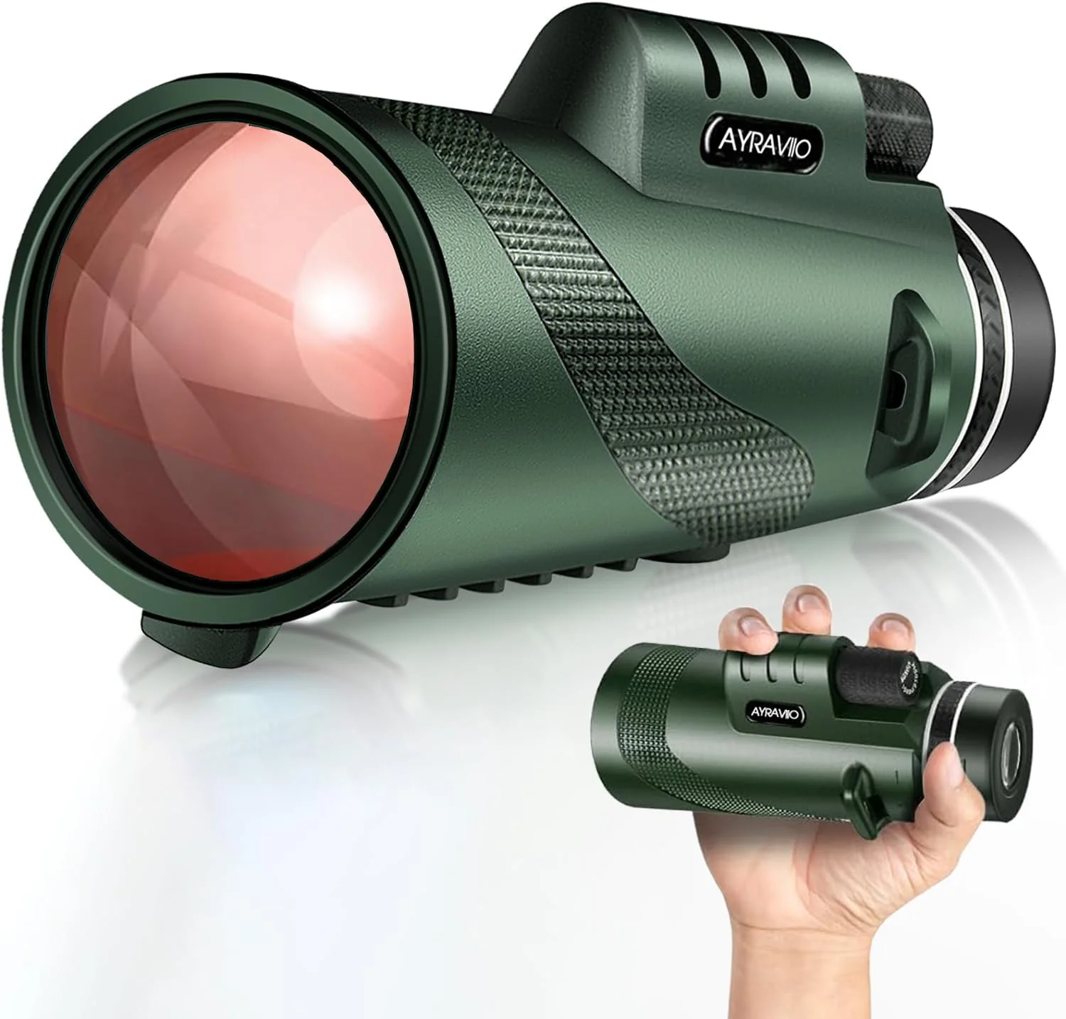 Birthday Gifts for Men Dad Him Husband Teen, 10x42 Compact Monocular Telescope, High Powered FMC & BAK4 Scope, Gifts for Christmas, Outdoors Survival Hiking Gear for Adventure