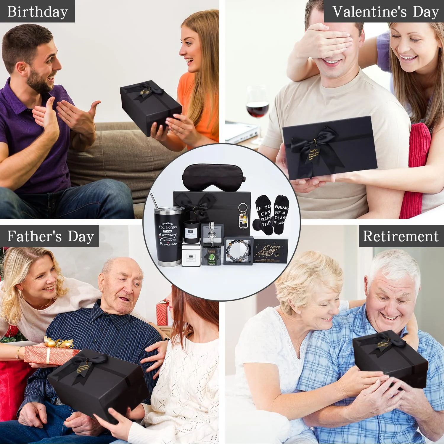 Birthday Gifts for Men Premium Gifts Baskets for Him Gifts Basket Ideas Set Thank You Gifts Man Retirement Gifts Father Birthday Presents for Dad Husband Boyfriend Box Christmas Gifts Baskets - Image 2