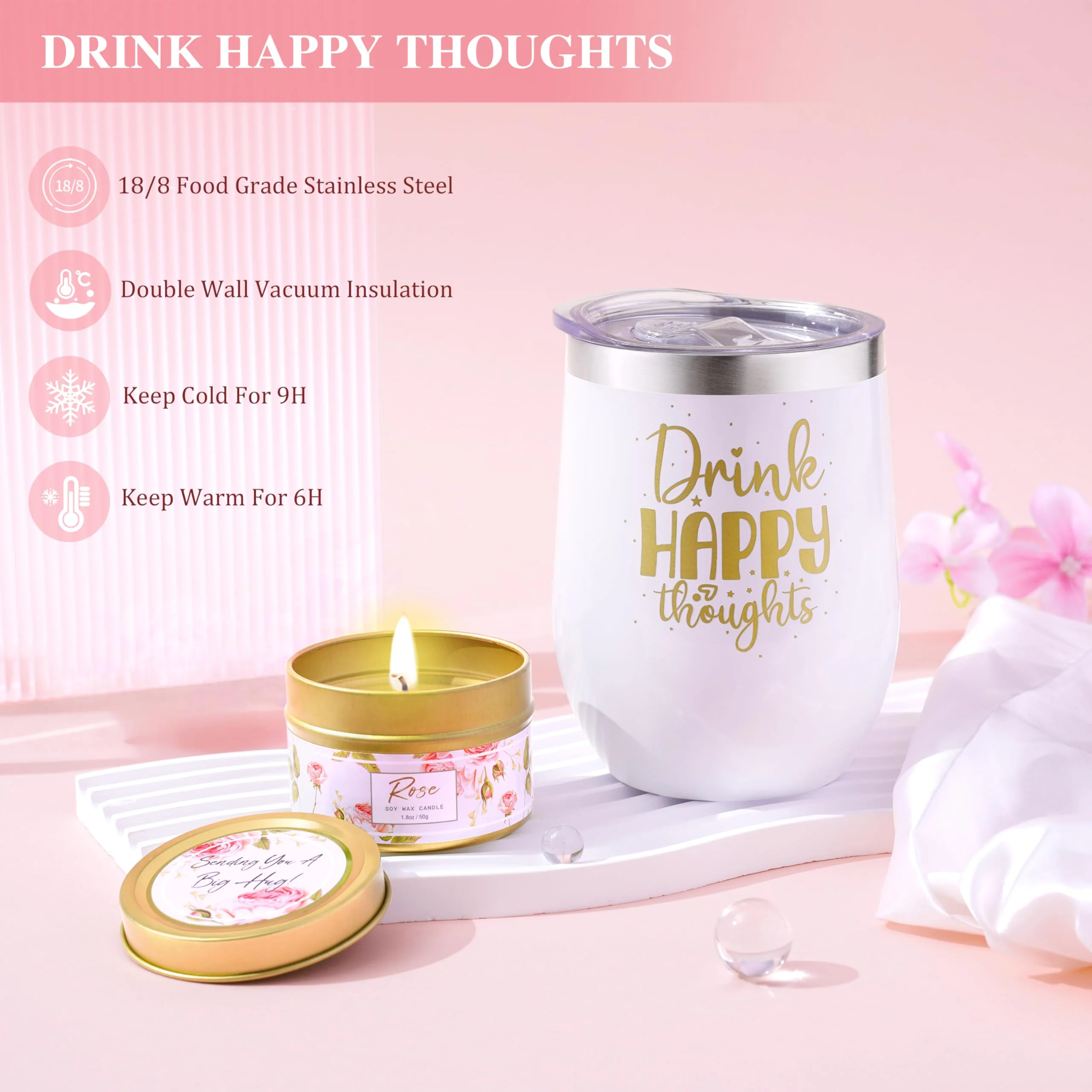 Birthday Gifts for Women Self Care Gifts Get Well Soon Gifts for Women,Relaxing Spa Gifts Basket w/Flannel Blanket Traveling Pillow Care Package christmas Birthday Gifts Idea for Mom Her Wife Friends - Image 5