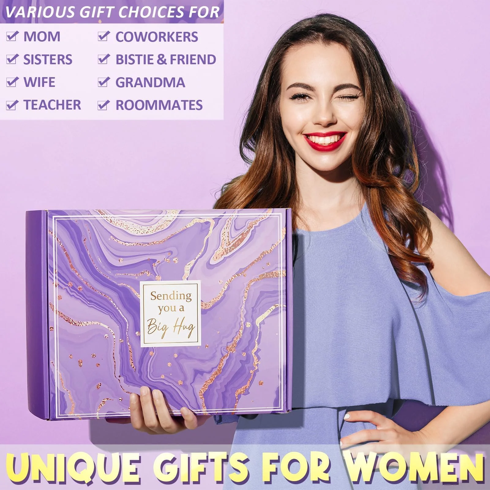 Birthday Gifts for Women Self Care Gifts Get Well Soon Gifts, Lavender Relaxing Spa Gifts Basket Care Package w/ Flannel Blanket 40 OZ Tumbler, Christmas Gifts for Mom Wife Grandma Friends Sisters Her - Image 3