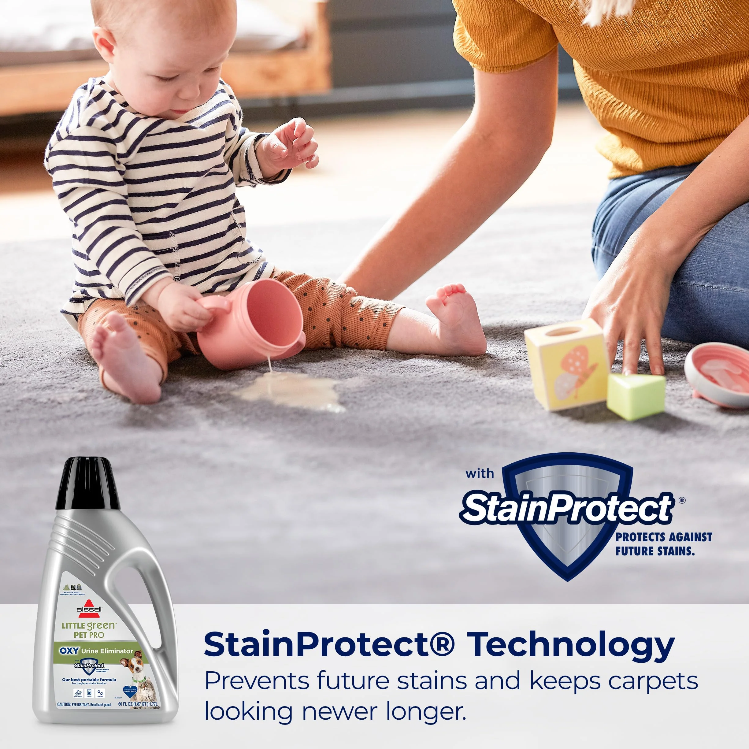 Bissell® Little Green™ PET-PRO-OXY Formula for Portable Carpet Cleaners, 60 oz, 2034F - Image 4