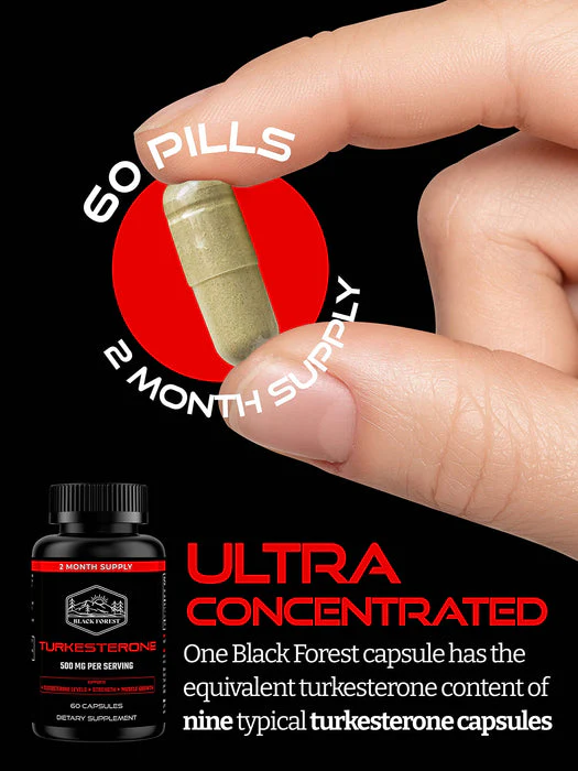 Black Forest Turkesterone Supplement 500mg Capsule (Max Purity 95% Extract) 2 Months Supply (500mg Turkesterone from 526mg of Ajuga Turkestanica) Similar to Ecdysterone for Strength & Muscle Growth - Image 2