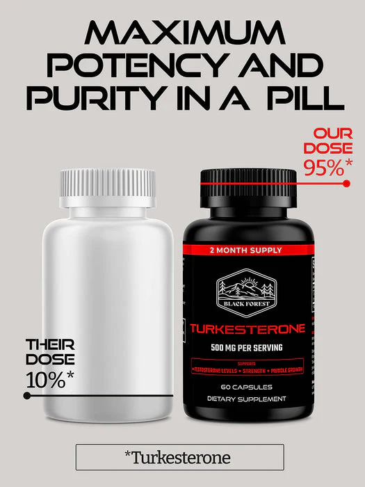 Black Forest Turkesterone Supplement 500mg Capsule (Max Purity 95% Extract) 2 Months Supply (500mg Turkesterone from 526mg of Ajuga Turkestanica) Similar to Ecdysterone for Strength & Muscle Growth - Image 3