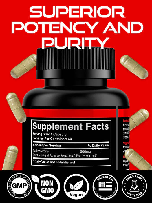 Black Forest Turkesterone Supplement 500mg Capsule (Max Purity 95% Extract) 2 Months Supply (500mg Turkesterone from 526mg of Ajuga Turkestanica) Similar to Ecdysterone for Strength & Muscle Growth - Image 5