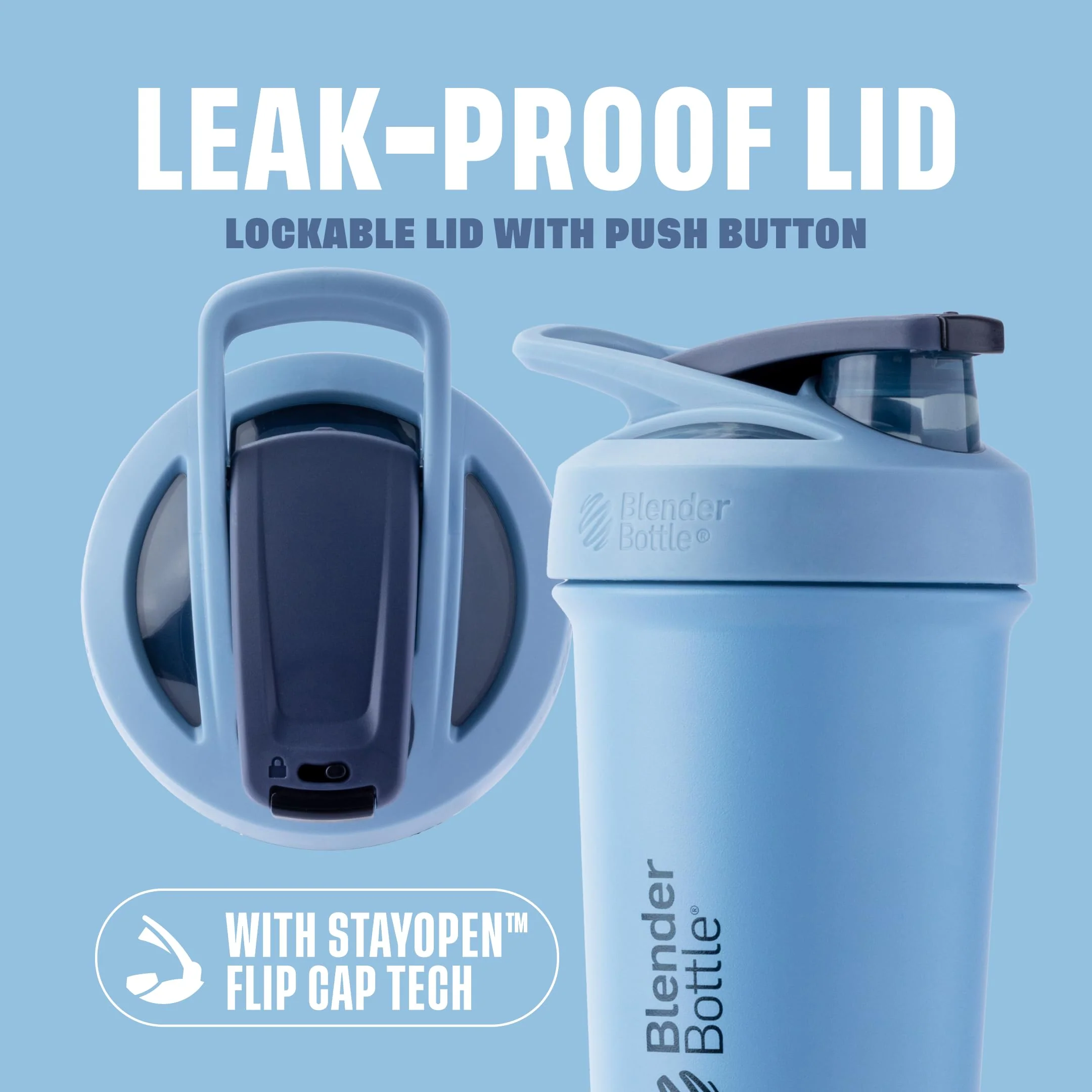 BlenderBottle Sport Sleek Insulated Stainless Steel Shaker Bottle with Wire Whisk, 25-Ounce, Dusty Blue – Protein Shakes & Hydration for Athletes & Fitness Enthusiasts, Easy Mixing, Slim Easy to Hold, Keeps Drinks Cold, Lockable Lid - Image 8
