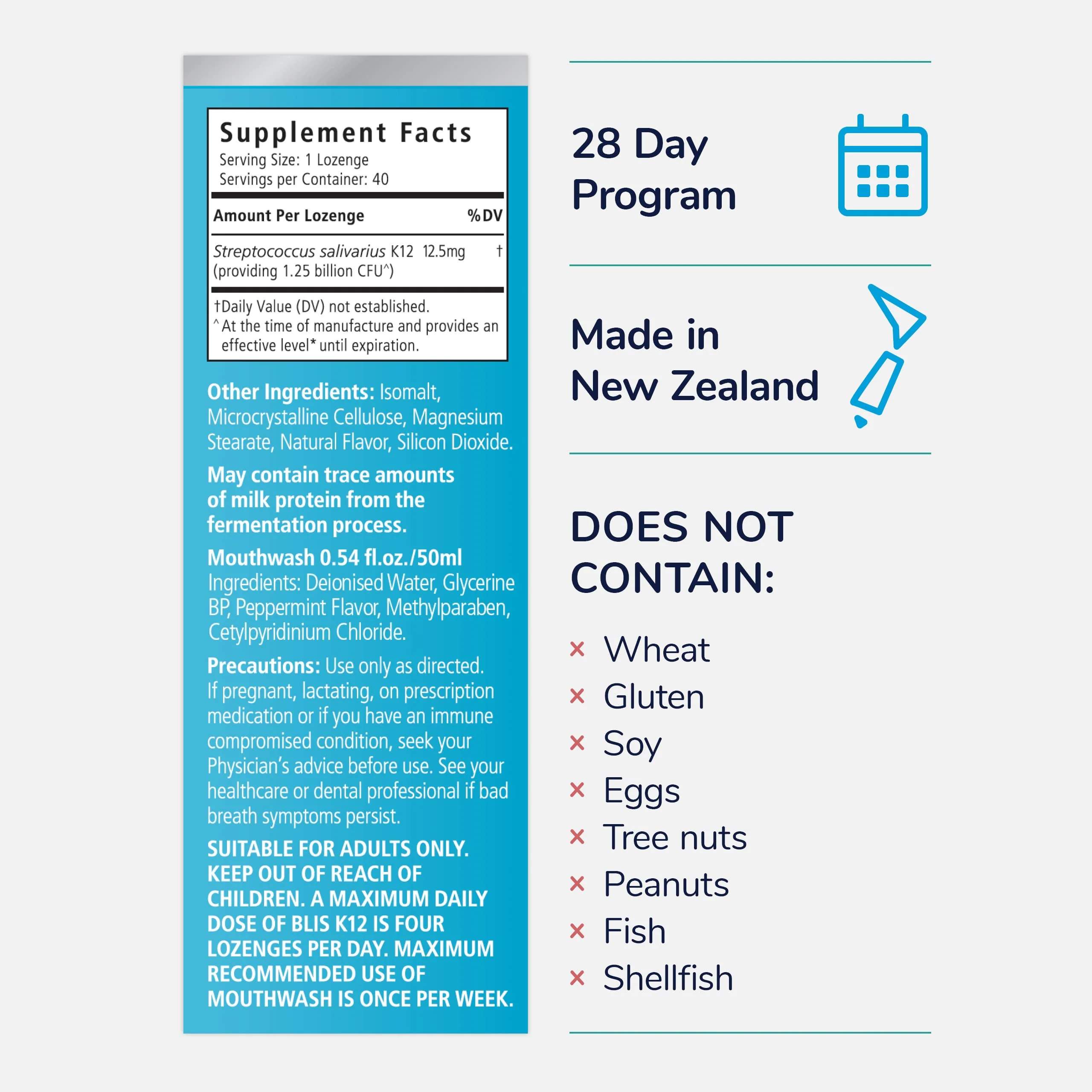 BLIS Probiotics Fresh Breath Kit with Potent BLIS K12 Oral Probiotics | Clinically Proven Bad Breath and Halitosis Treatment | Contains Mouthwash, Tongue Scraper and Lozenges - 4 Week Supply - Image 4