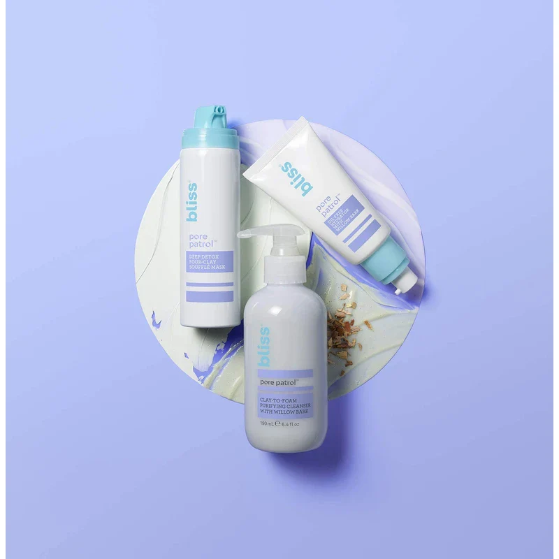 Bliss Pore Patrol Cleanser, Clay-to-Foam Purifying and Detoxifying Cleanser with Willow Bark, Minimizes the Appearance of Pores | Hypoallergenic | Clean | Cruelty-Free | Paraben Free | Vegan | 6.4 oz - Image 6