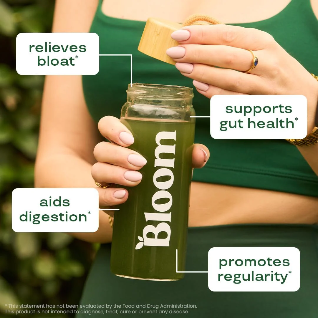 Bloom Nutrition Greens and Superfoods Powder for Digestive Health, Greens Powder, Digestive Enzymes, Probiotics, Spirulina, Chlorella for Bloating & Gut Support, Green Juice, 30 SVG, Strawberry Kiwi - Image 6