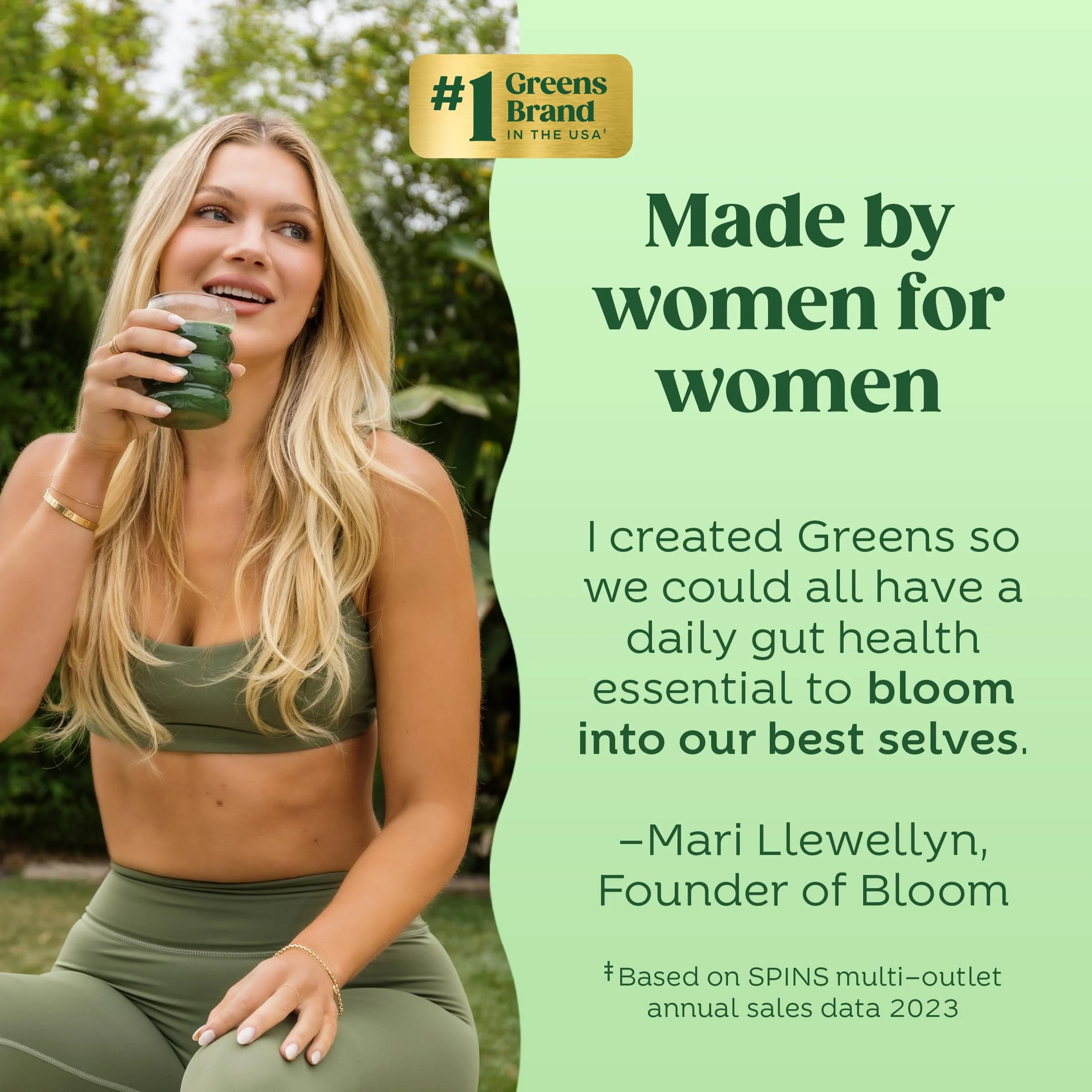 Bloom Nutrition Superfood Greens Powder, Digestive Enzymes with Probiotics and Prebiotics, Gut Health, Bloating Relief for Women, Chlorella, Green Juice Mix with Beet Root, 25 SVG, Spiced Cranberry - Image 3