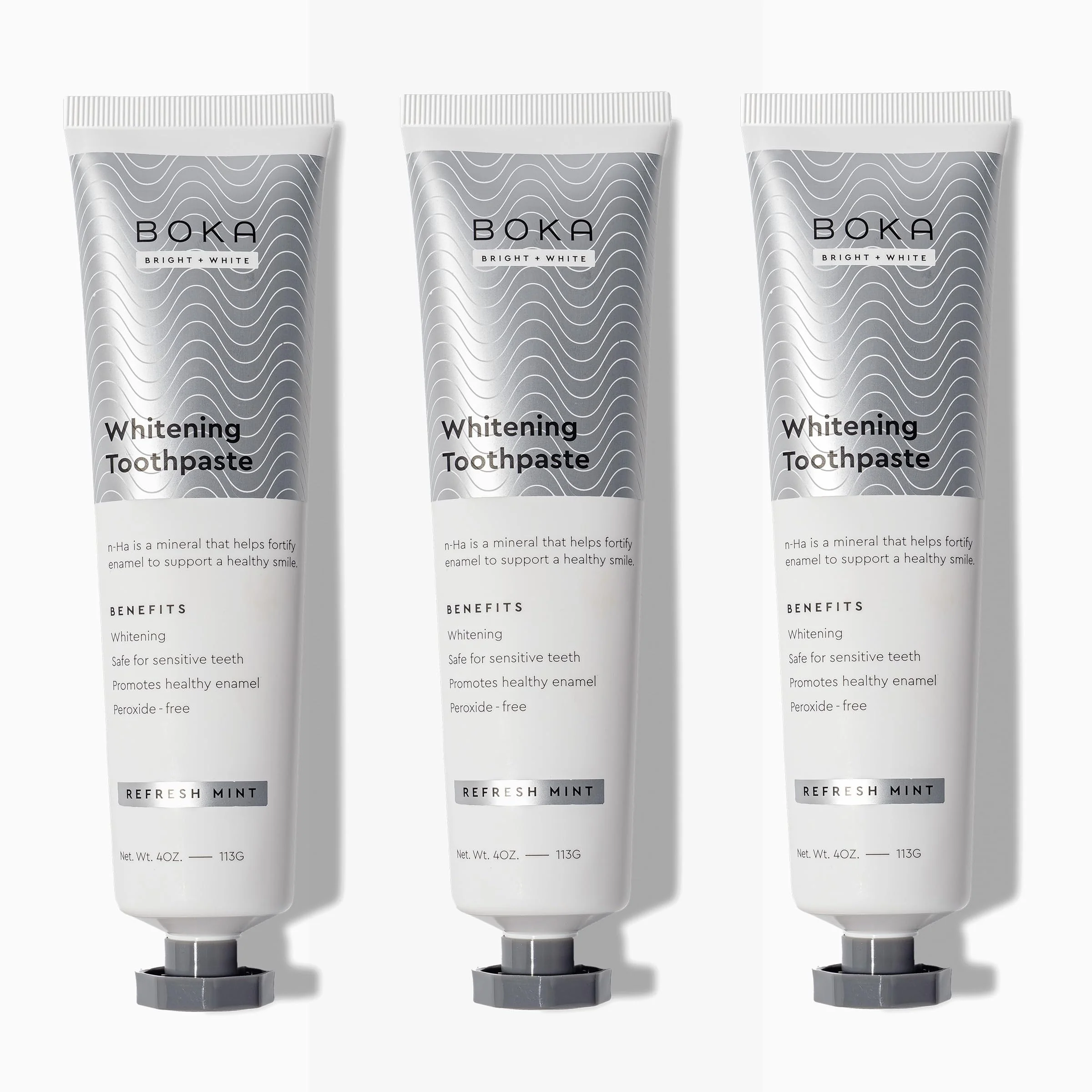 Boka Fluoride Free Toothpaste Nano Hydroxyapatite, Helps Remineralize, Appropriate for Sensitive Teeth, Whitening - for Adult, Kids Oral Care - Refresh Mint Flavor, 4 Fl Oz 3Pk - Image 12