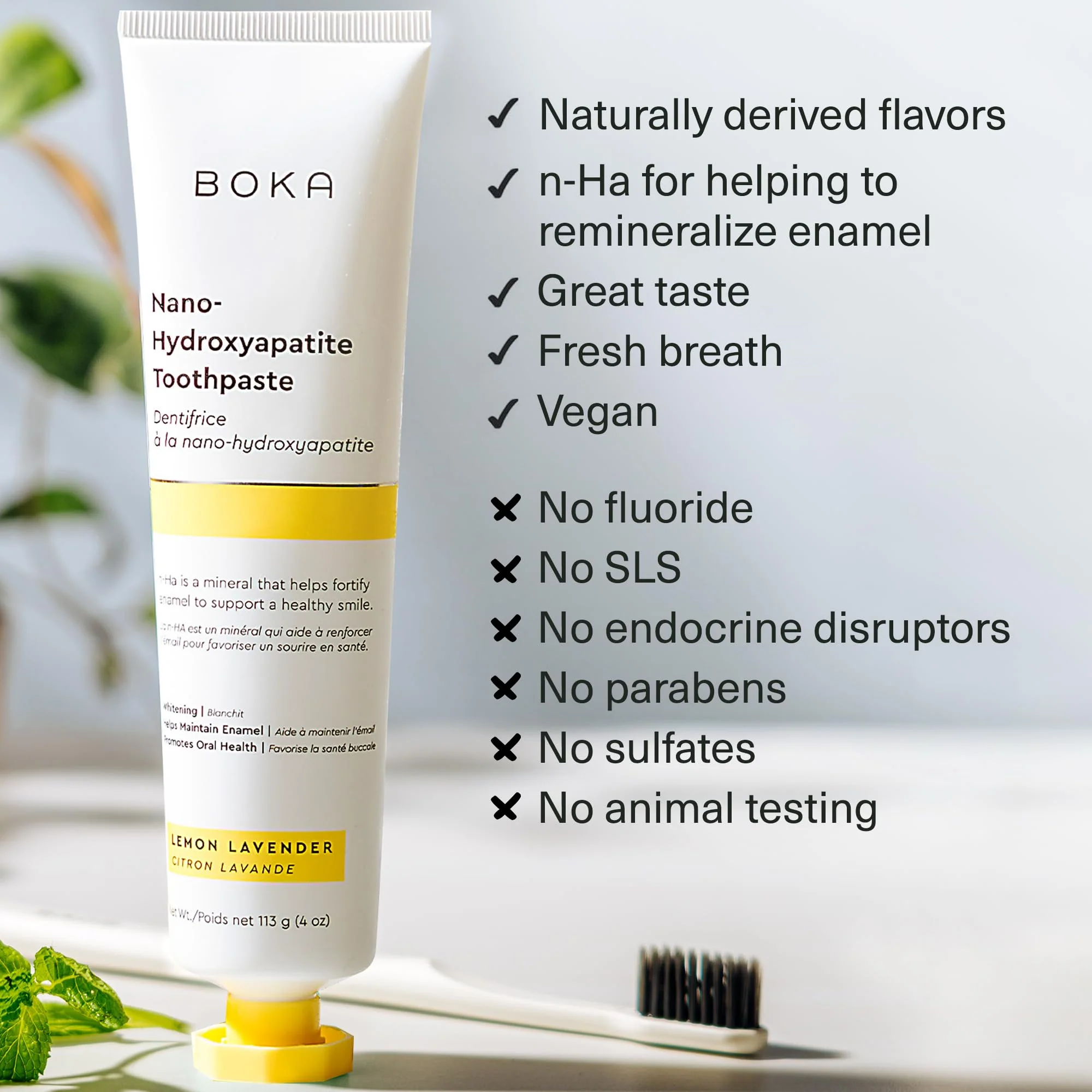Boka Fluoride Free Toothpaste Nano Hydroxyapatite, Helps Remineralize, Appropriate for Sensitive Teeth, Whitening - for Adult, Kids Oral Care - Refresh Mint Flavor, 4 Fl Oz 3Pk - Image 26