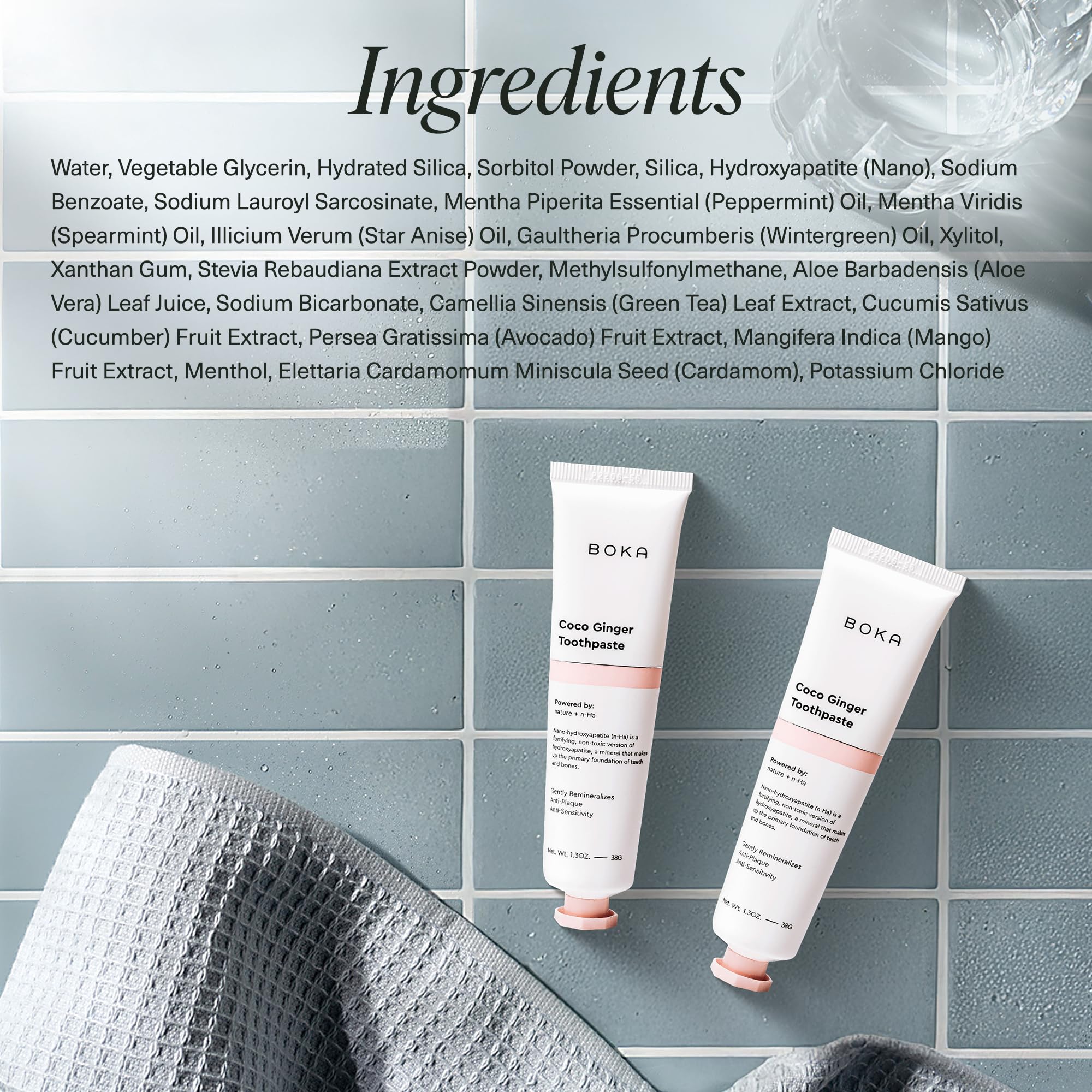 Boka Fluoride Free Toothpaste Nano Hydroxyapatite, Helps Remineralize, Appropriate for Sensitive Teeth, Whitening - for Adult, Kids Oral Care - Refresh Mint Flavor, 4 Fl Oz 3Pk - Image 38