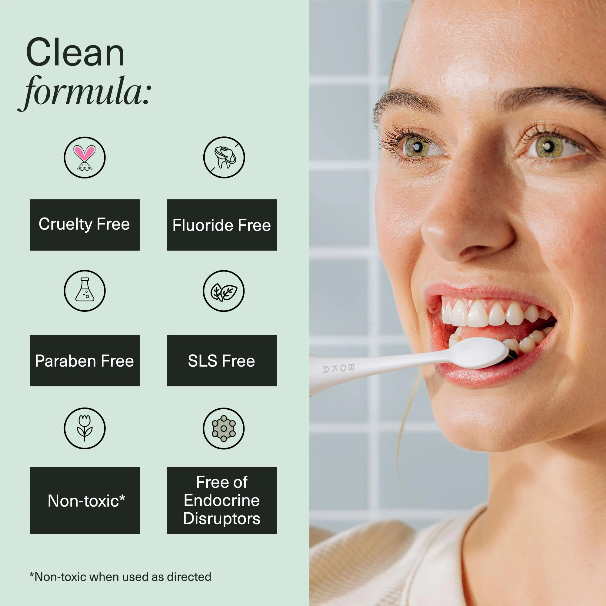 Boka Fluoride Free Toothpaste Nano Hydroxyapatite, Helps Remineralize, Appropriate for Sensitive Teeth, Whitening - for Adult, Kids Oral Care - Refresh Mint Flavor, 4 Fl Oz 3Pk - Image 50