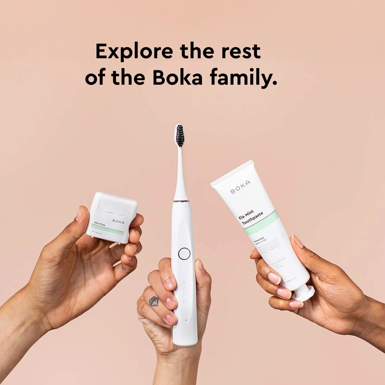 Boka Fluoride Free Toothpaste Nano Hydroxyapatite, Helps Remineralize, Appropriate for Sensitive Teeth, Whitening - for Adult, Kids Oral Care - Refresh Mint Flavor, 4 Fl Oz 3Pk - Image 58