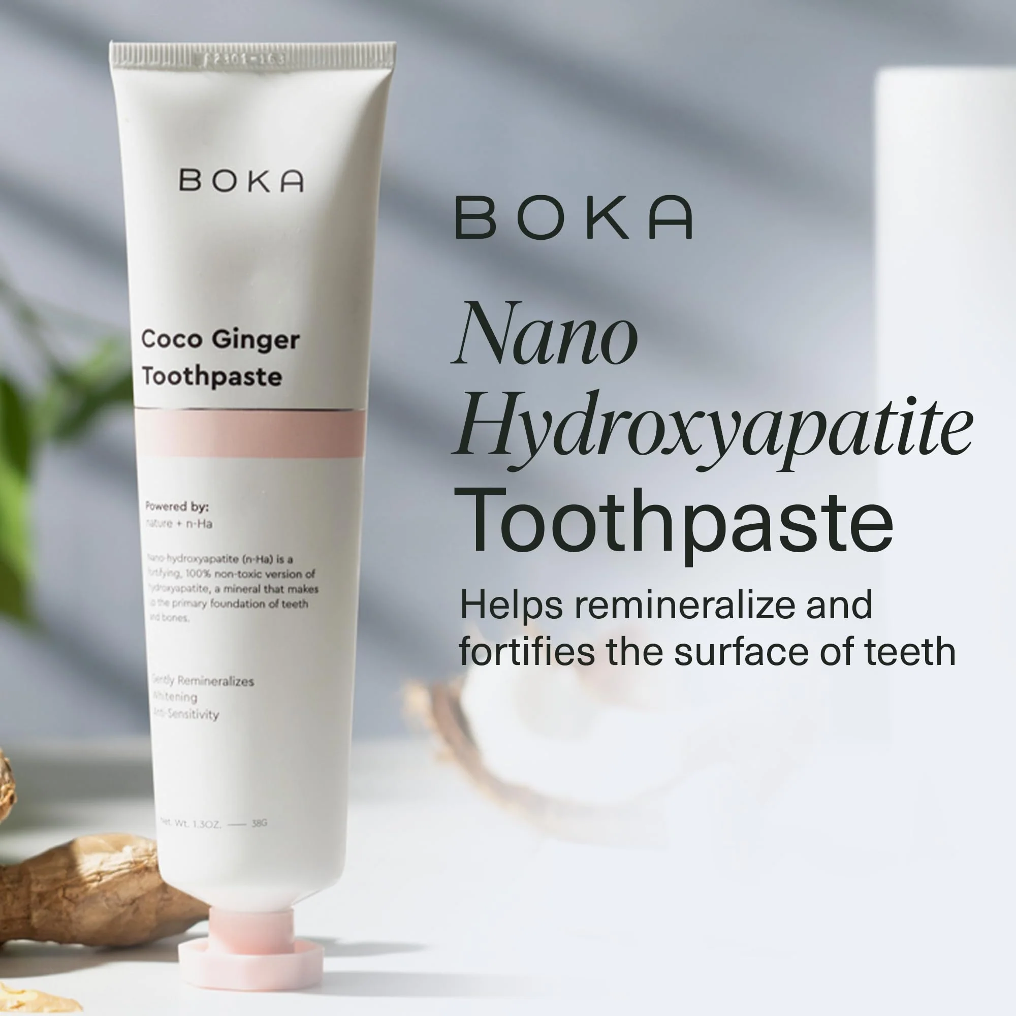 Boka Fluoride Free Toothpaste Nano Hydroxyapatite, Helps Remineralize, Appropriate for Sensitive Teeth, Whitening - for Adult, Kids Oral Care - Refresh Mint Flavor, 4 Fl Oz 3Pk - Image 76