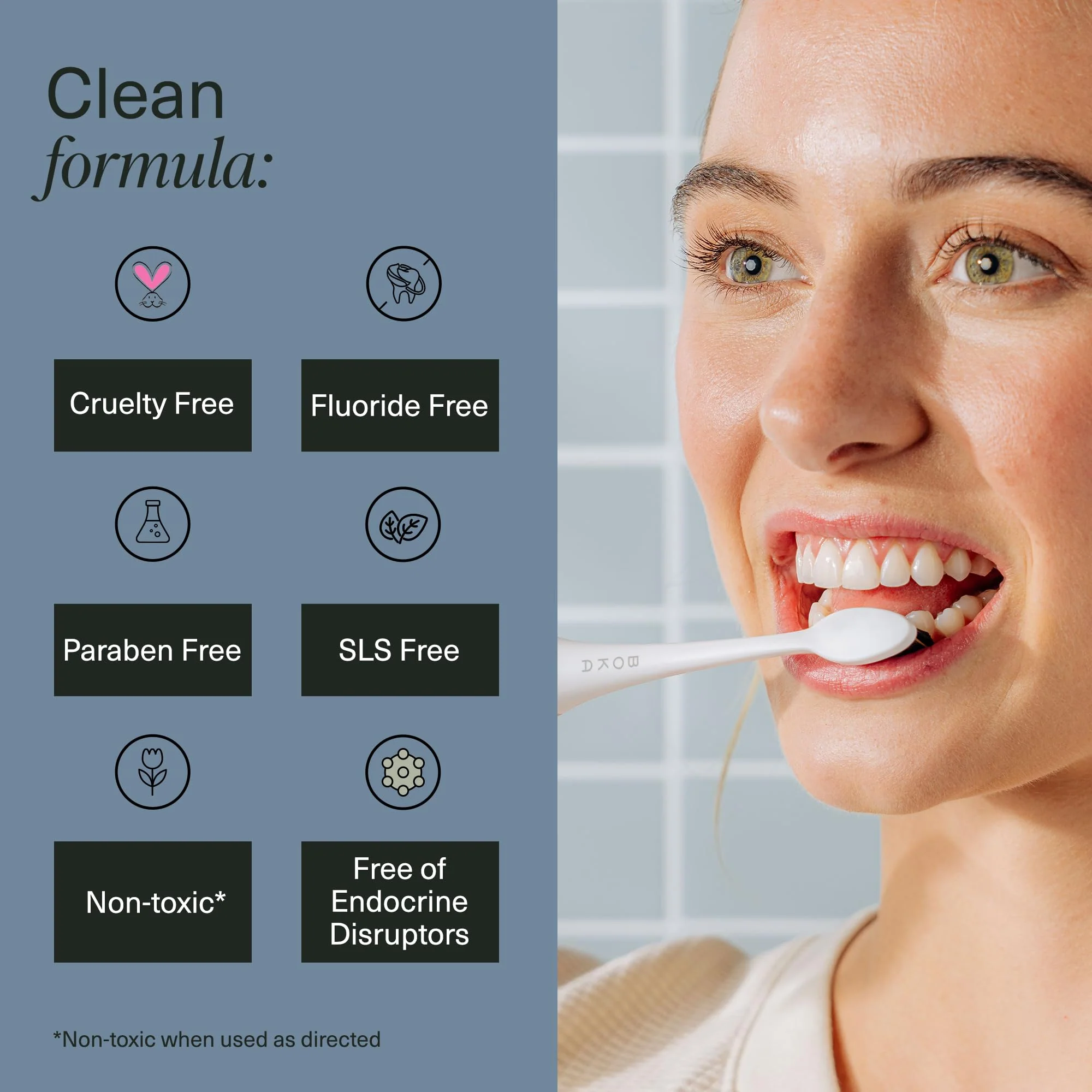 Boka Fluoride Free Toothpaste Nano Hydroxyapatite, Helps Remineralize, Appropriate for Sensitive Teeth, Whitening - for Adult, Kids Oral Care - Refresh Mint Flavor, 4 Fl Oz 3Pk - Image 82