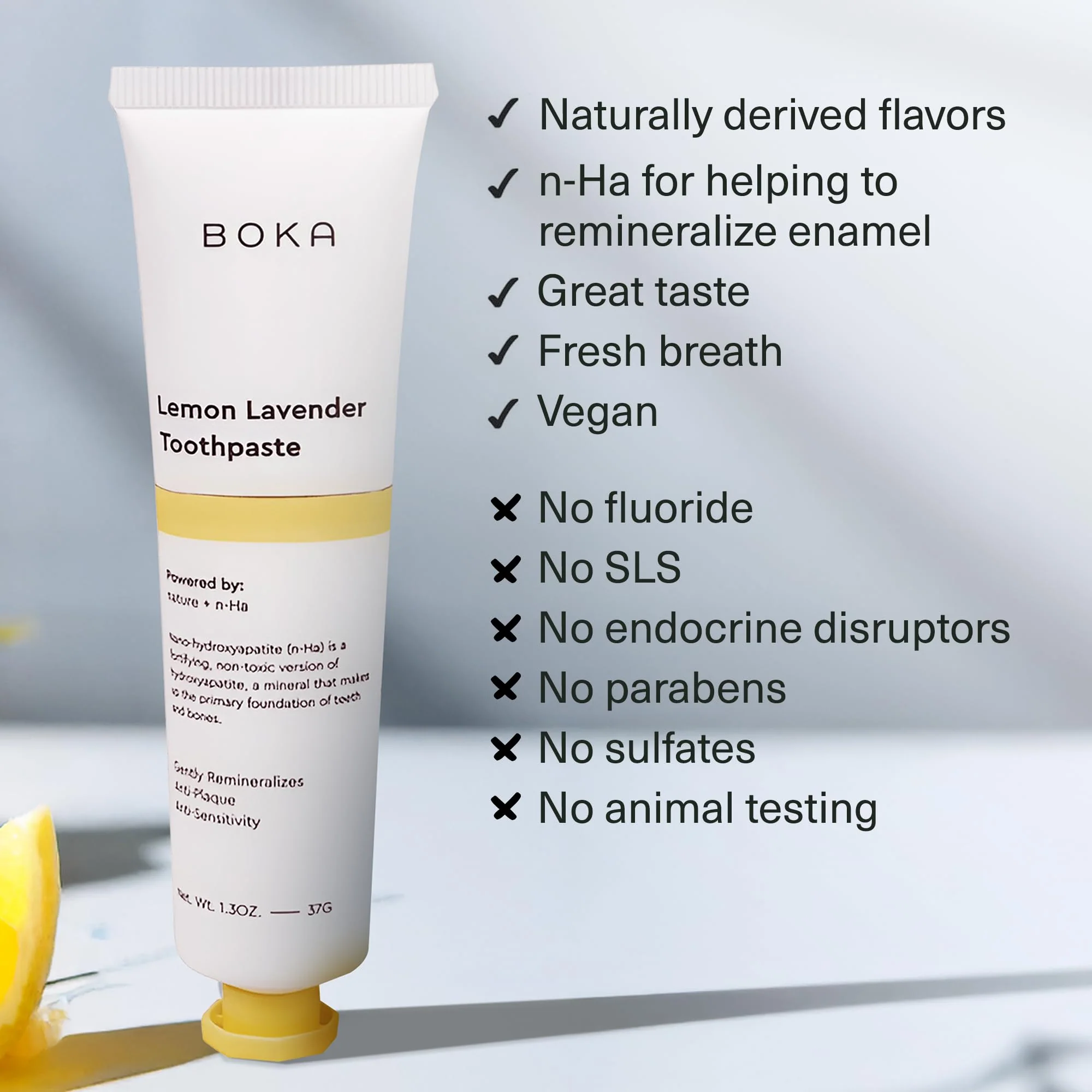 Boka Fluoride Free Toothpaste Nano Hydroxyapatite, Helps Remineralize, Appropriate for Sensitive Teeth, Whitening - for Adult, Kids Oral Care - Refresh Mint Flavor, 4 Fl Oz 3Pk - Image 91