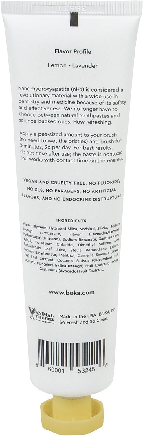Boka Fluoride Free Toothpaste Nano Hydroxyapatite, Helps Remineralize, Appropriate for Sensitive Teeth, Whitening - for Adult, Kids Oral Care - Refresh Mint Flavor, 4 Fl Oz 3Pk - Image 97