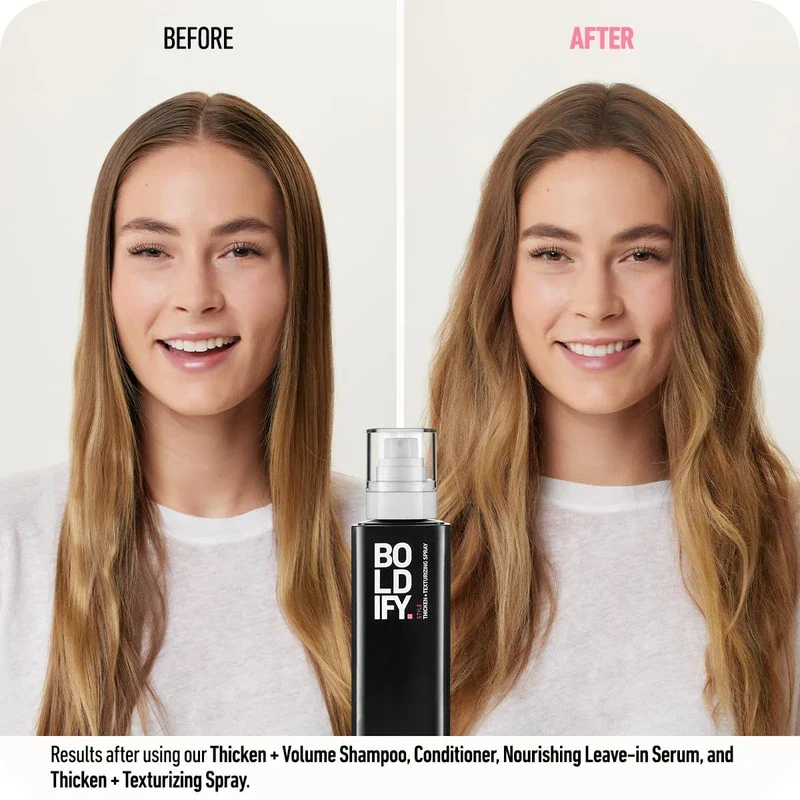 BOLDIFY Hair Thickening Spray - Get Thicker Hair in 60 Seconds - Stylist Recommended Hair Products for Women & Men - Hair Volumizer + Texture Spray Hair Thickener for Fine Hair - 8 oz - Image 3