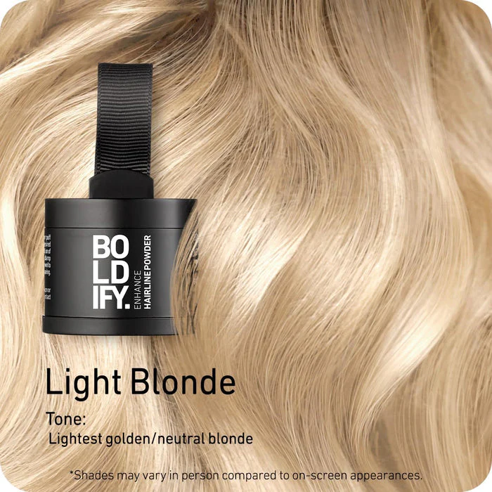 BOLDIFY Hairline Powder Instantly Conceals Hair Loss, Root Touch Up Hair Powder, Hair Toppers for Women & Men, Hair Fibers for Thinning Hair, Root Cover Up, Stain-Proof 48 Hour Formula (Light Blonde) - Image 9