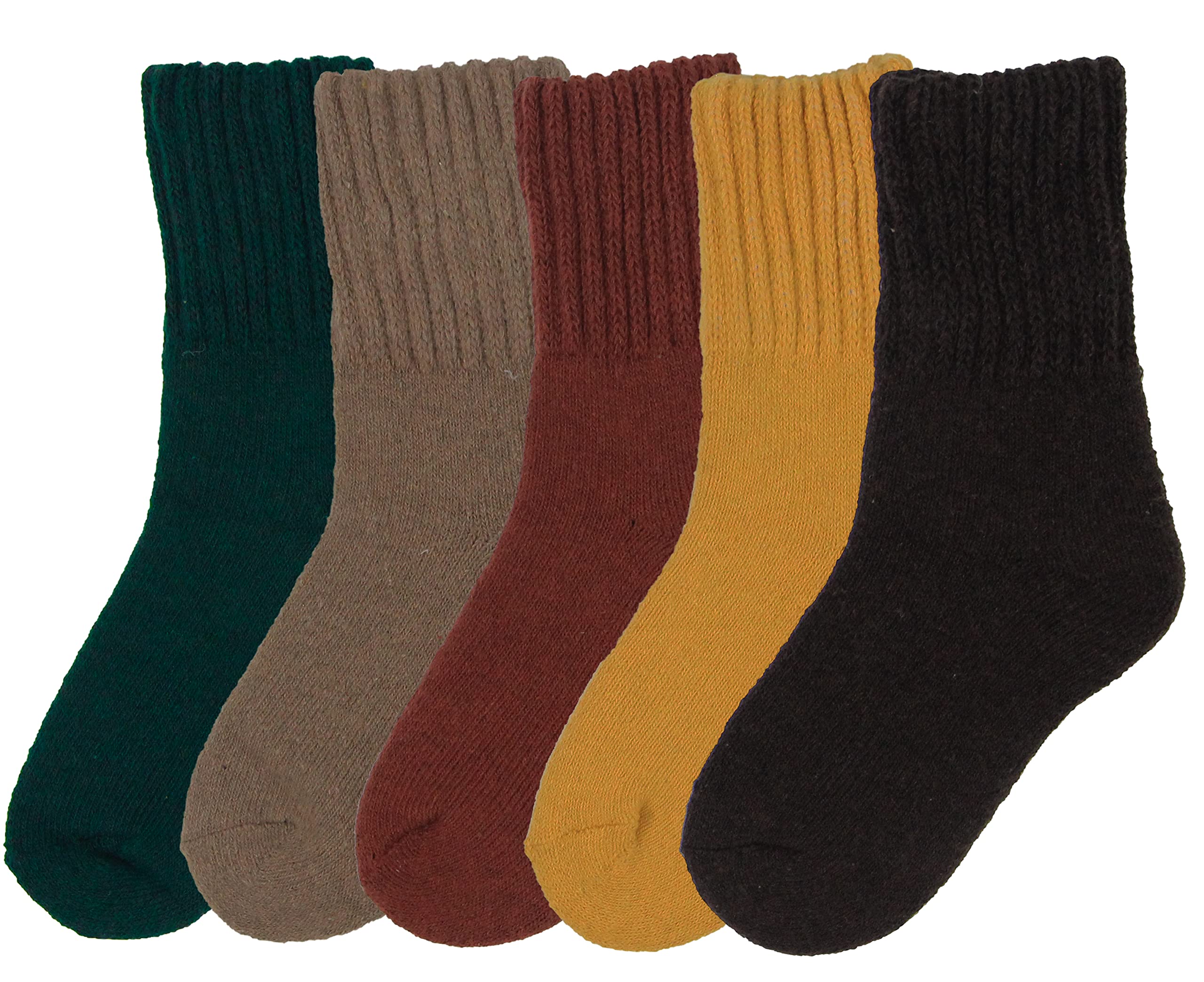 BomKinta Women Winter Solid Boots Socks Thick Warm Wool Socks Cozy Crew Socks for Women Christmas Gift, Brown Red Green Yellow Khaki, Medium - Image 4