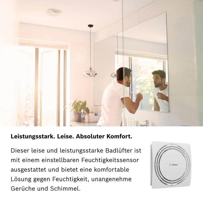 Bosch 1900 DH W100 Quiet Bathroom Fan with Humidity Sensor - Image 2