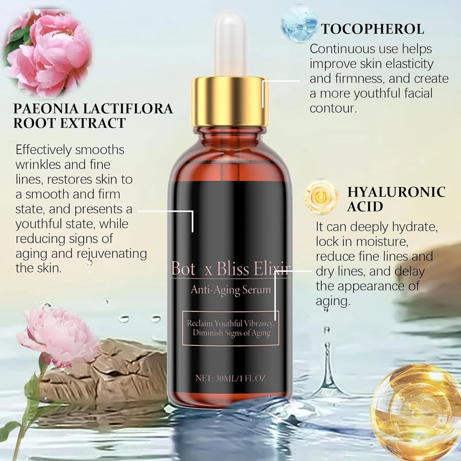 Boto-X Bliss Elixir Serum, Boto-X Stock Solution, Anti Wrinkle Serum, Boto-X Face Serum UK, Olavitas Boto-X Serum, Boto-X In A Bottle, Diminish Signs of Aging, Reduce Wrinkles & Plump Skin(2PCS) - Image 6