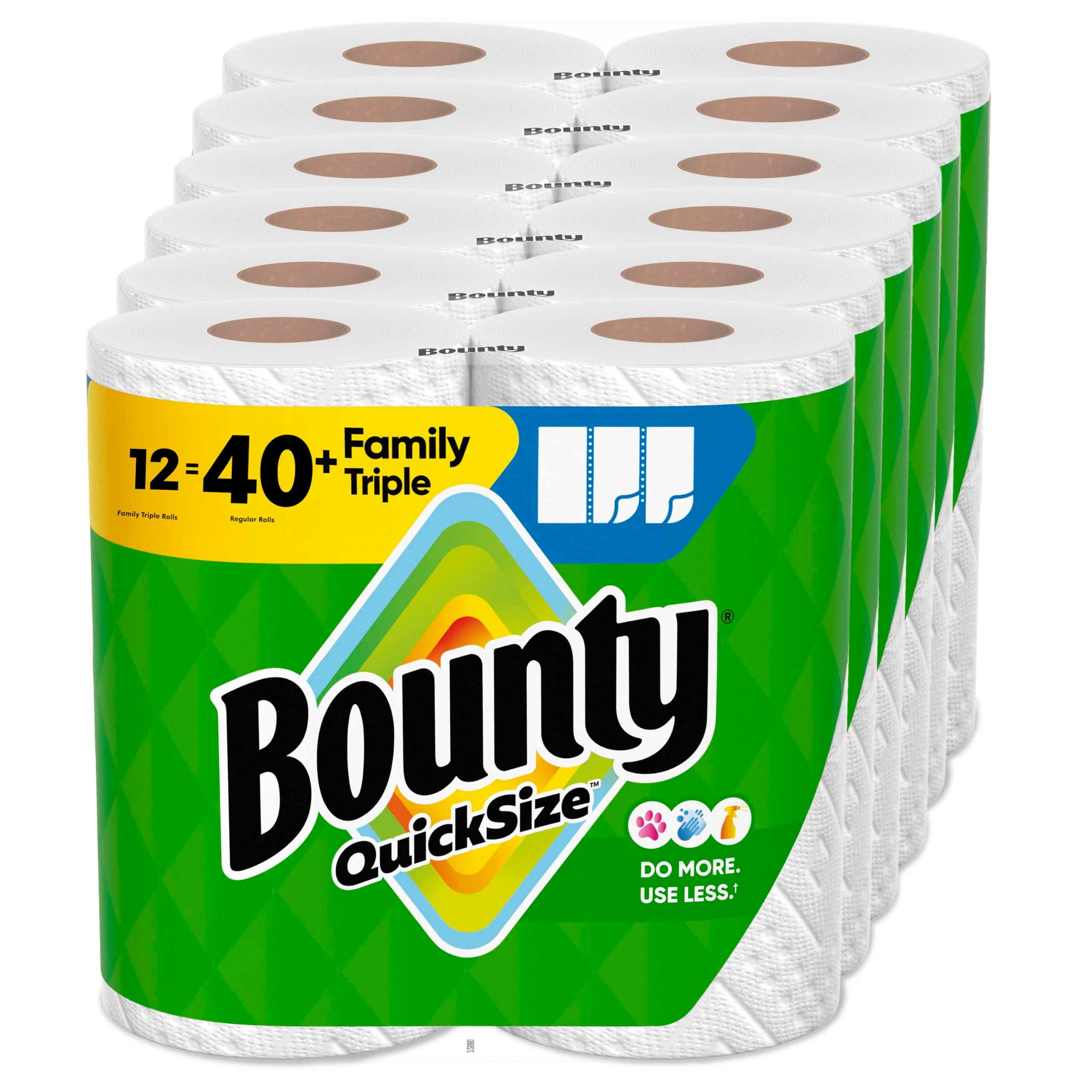 Bounty Paper Towels Quick Size, White, 16 Family Rolls = 40 Regular Rolls (Packaging May Vary) - Image 3